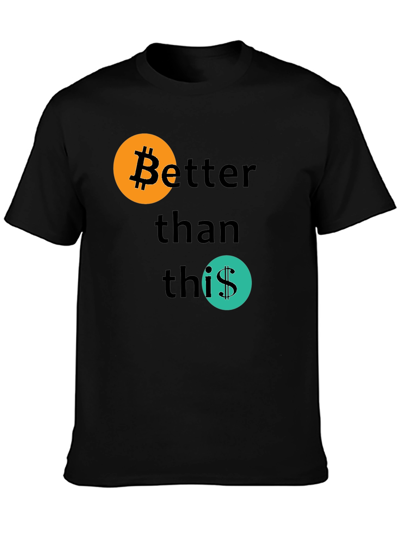 Bitcoin > Dollar Black T-Shirt