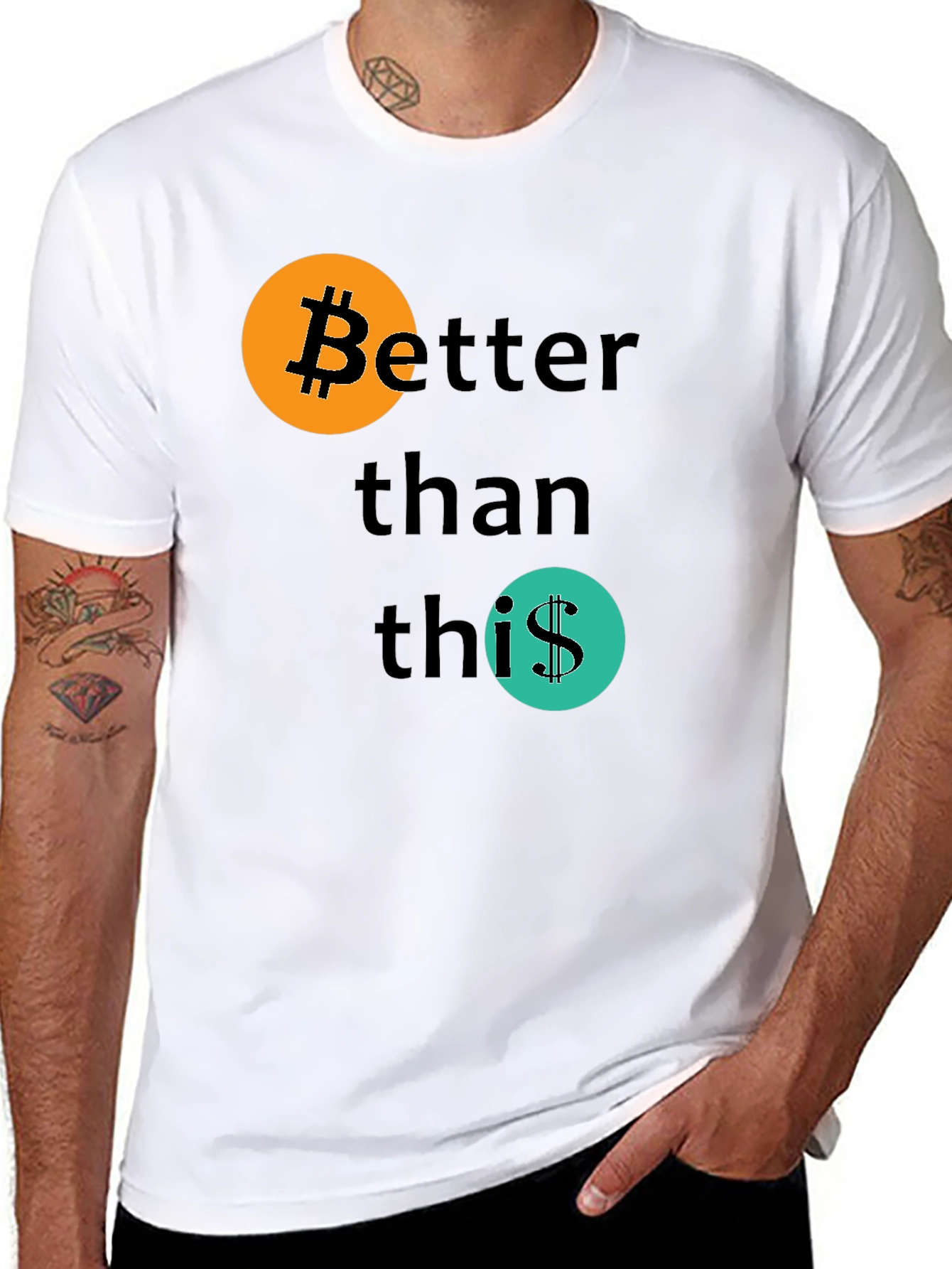 Bitcoin > Dollar Black T-Shirt
