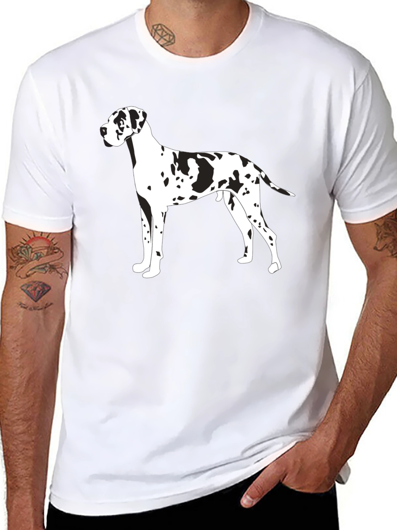 Great Dane Dog Graphic Tee - Black T-Shirt