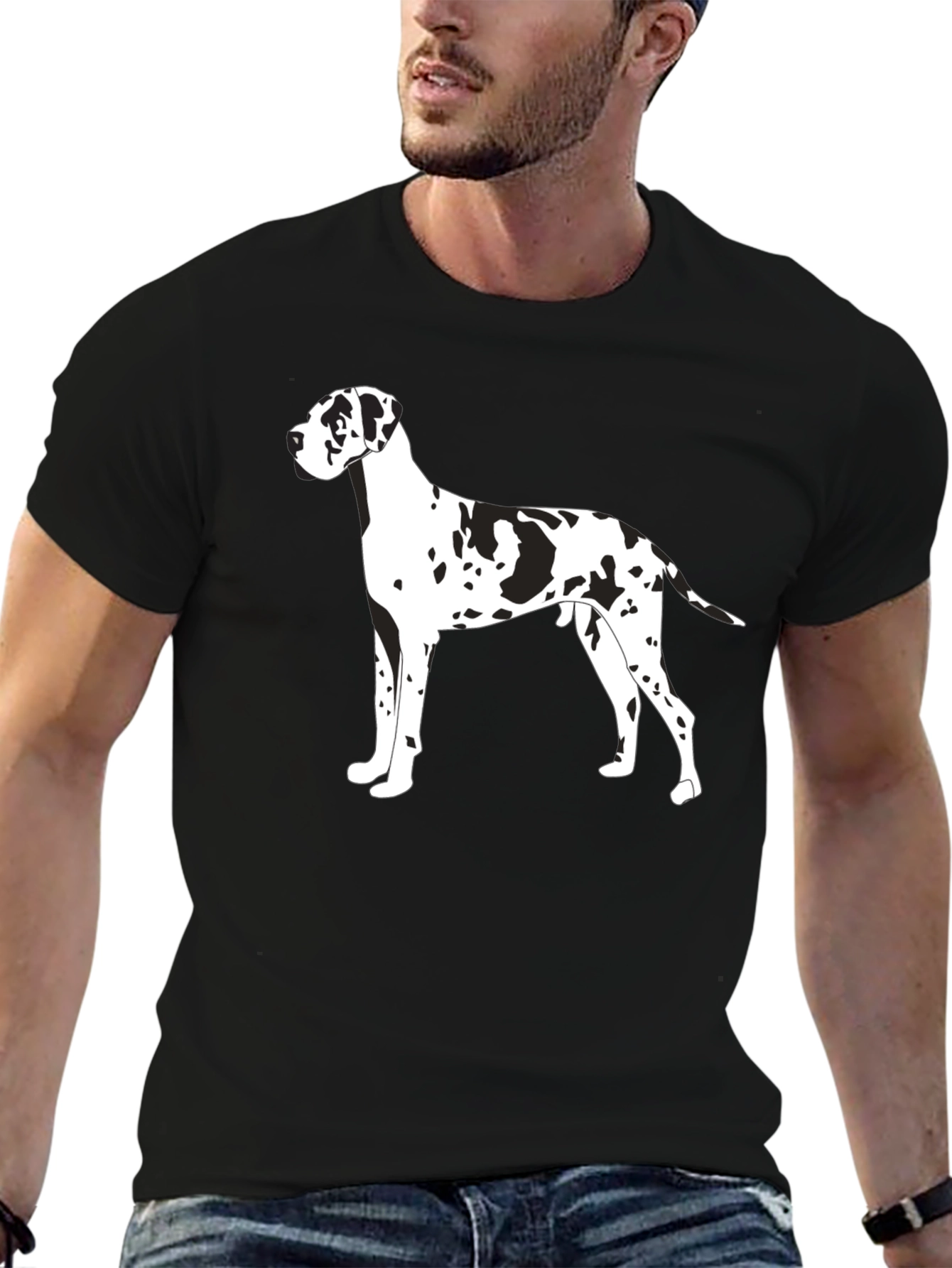 Great Dane Dog Graphic Tee - Black T-Shirt
