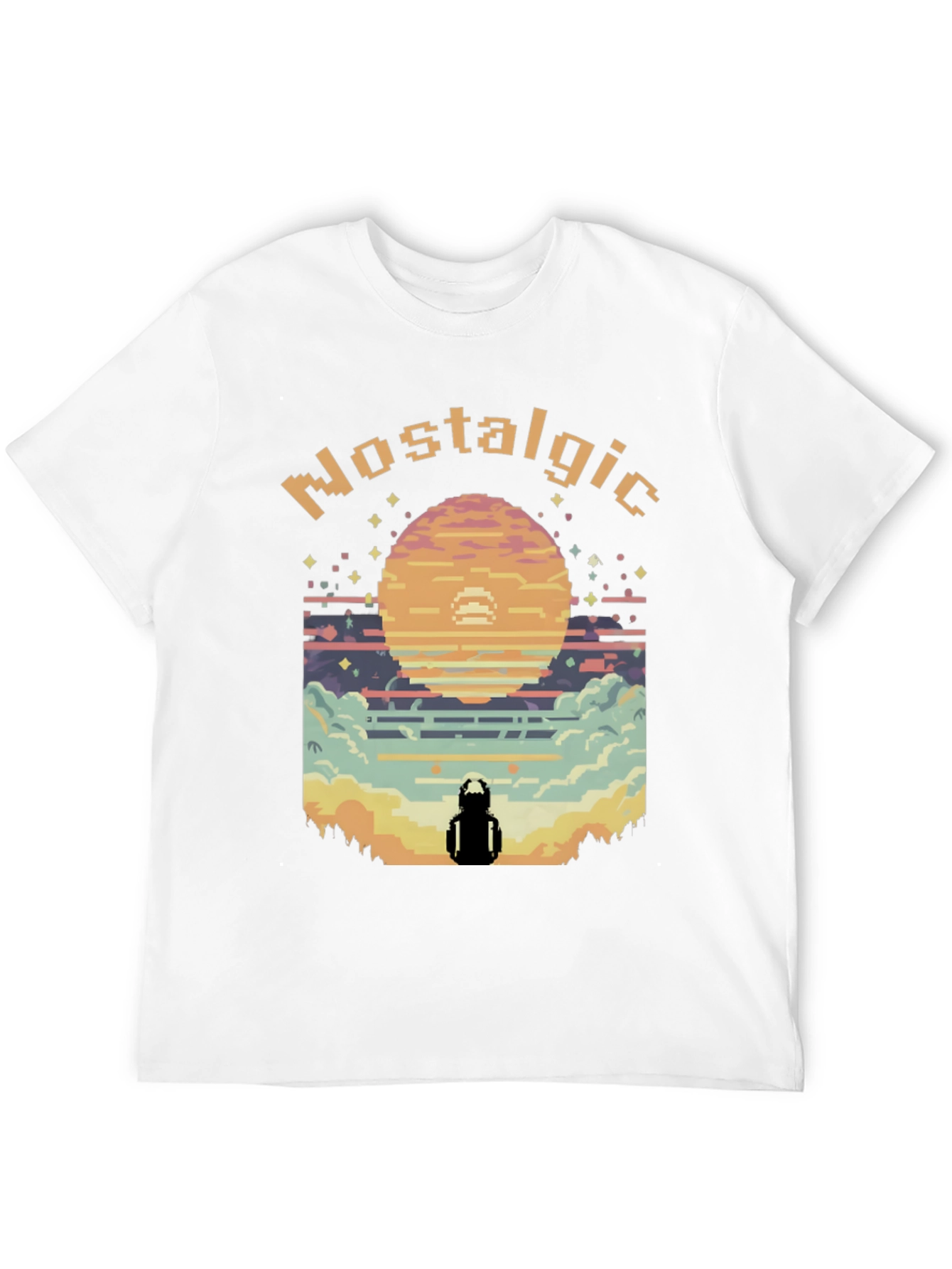 Nostalgic Pixel Art Graphic Tee - Retro Gaming Style