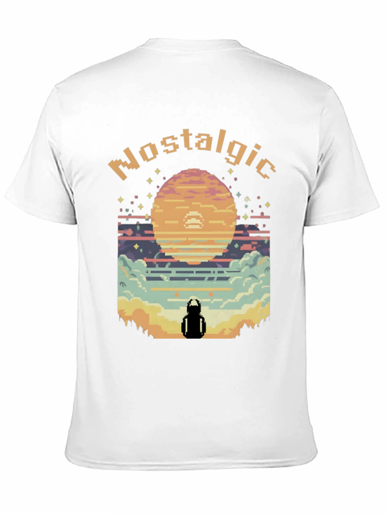 Nostalgic Pixel Art Graphic Tee - Retro Gaming Style