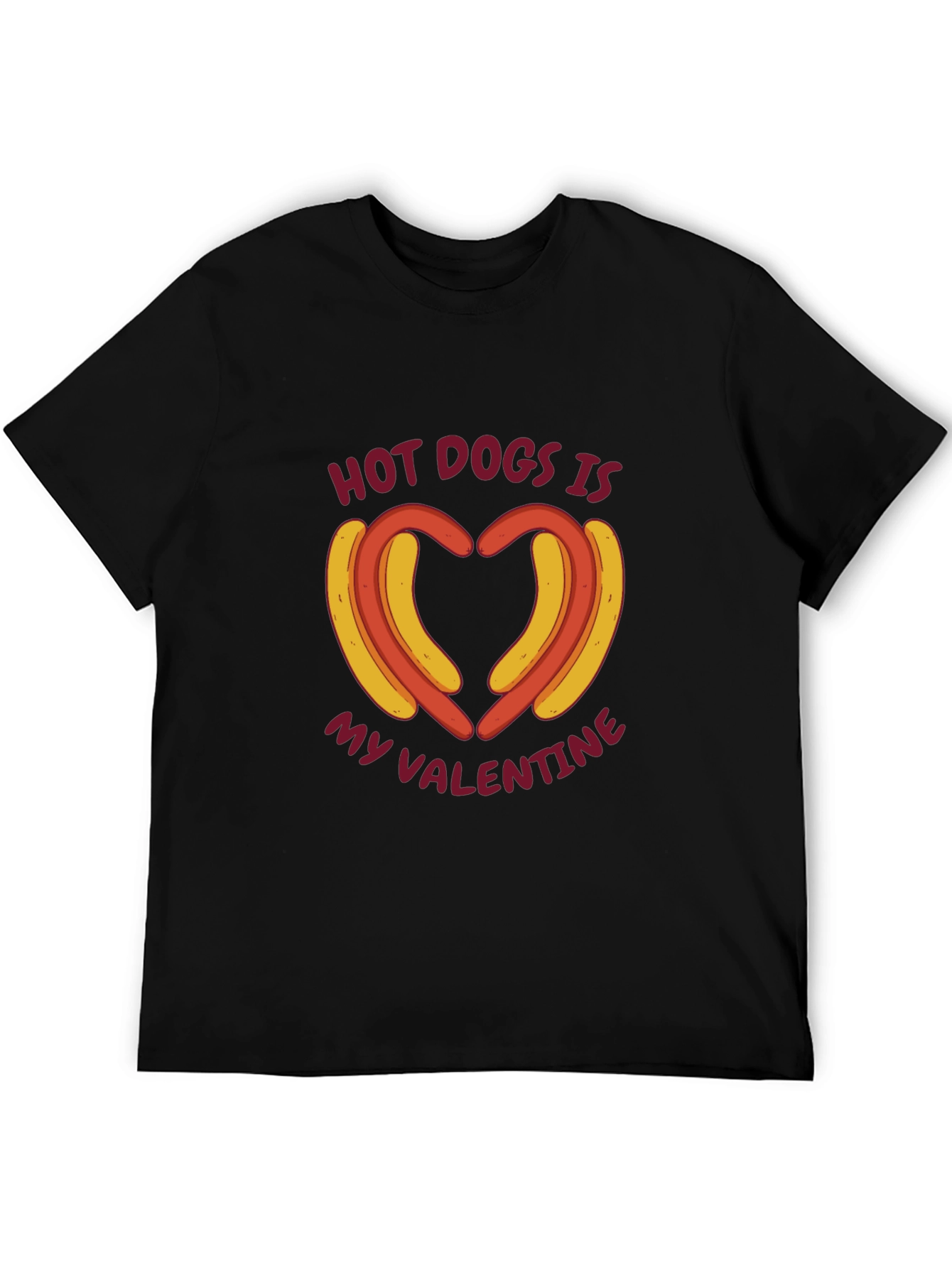 Hot Dogs Is My Valentine Graphic T-Shirt