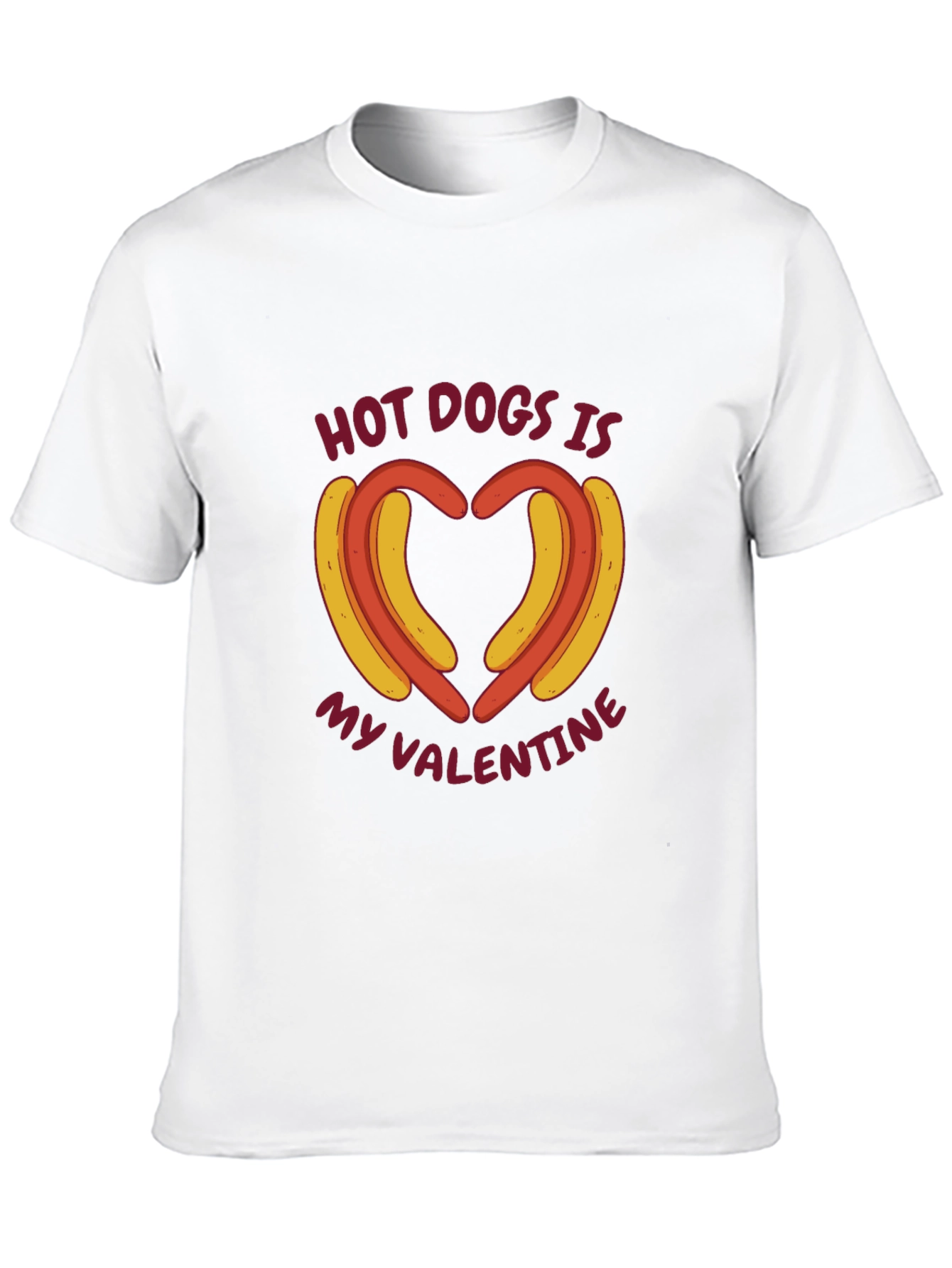 Hot Dogs Is My Valentine Graphic T-Shirt