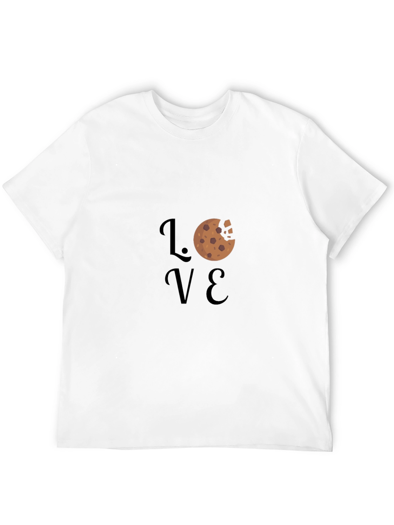 Love Cookie Graphic Black T-Shirt