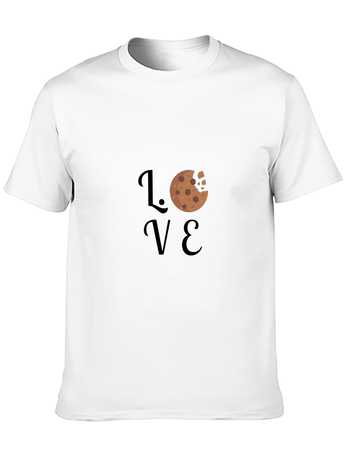 Love Cookie Graphic Black T-Shirt