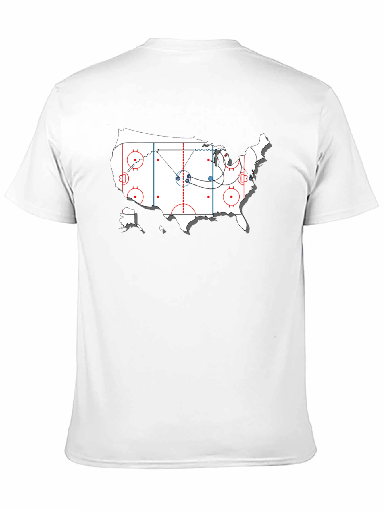 Hockey USA Map Graphic T-Shirt