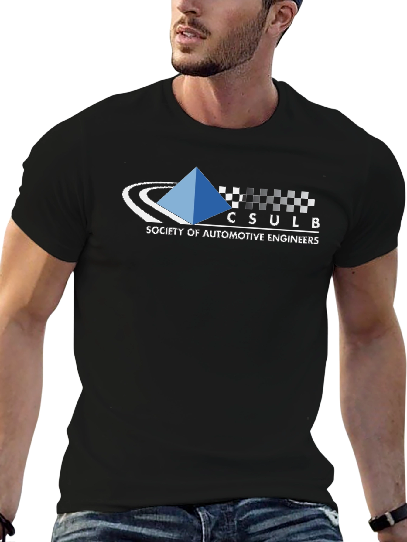 CSULB Society of Automotive Engineers Black T-Shirt