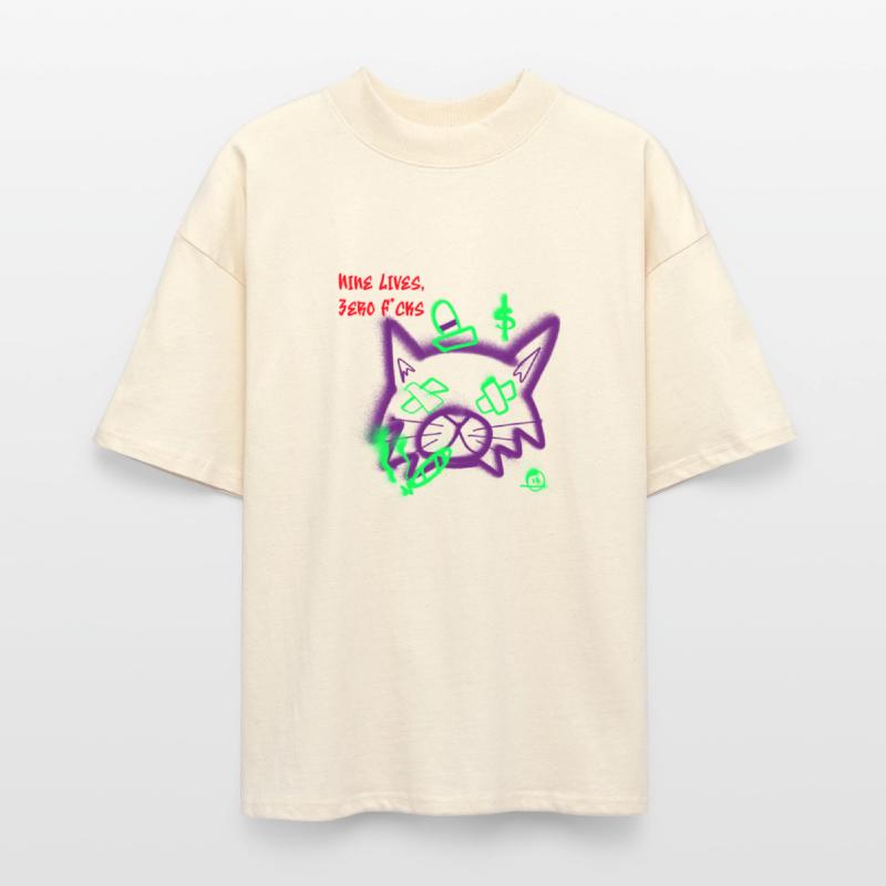 Nine Lives Zero F*cks Punk Cat Tee