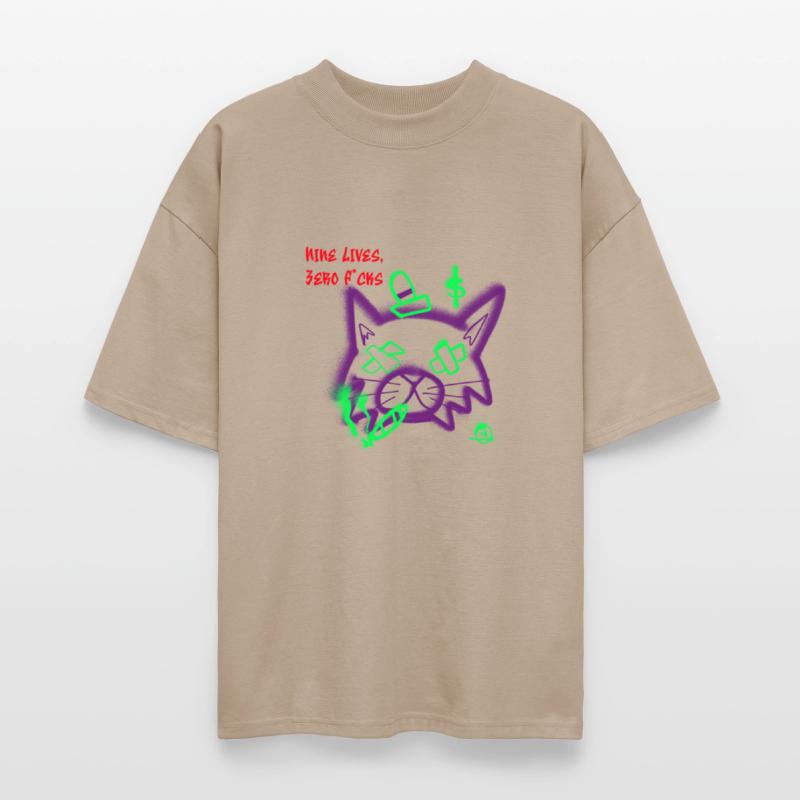 Nine Lives Zero F*cks Punk Cat Tee