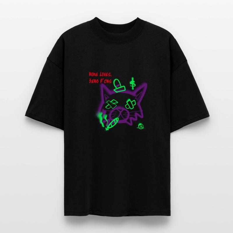 Nine Lives Zero F*cks Punk Cat Tee