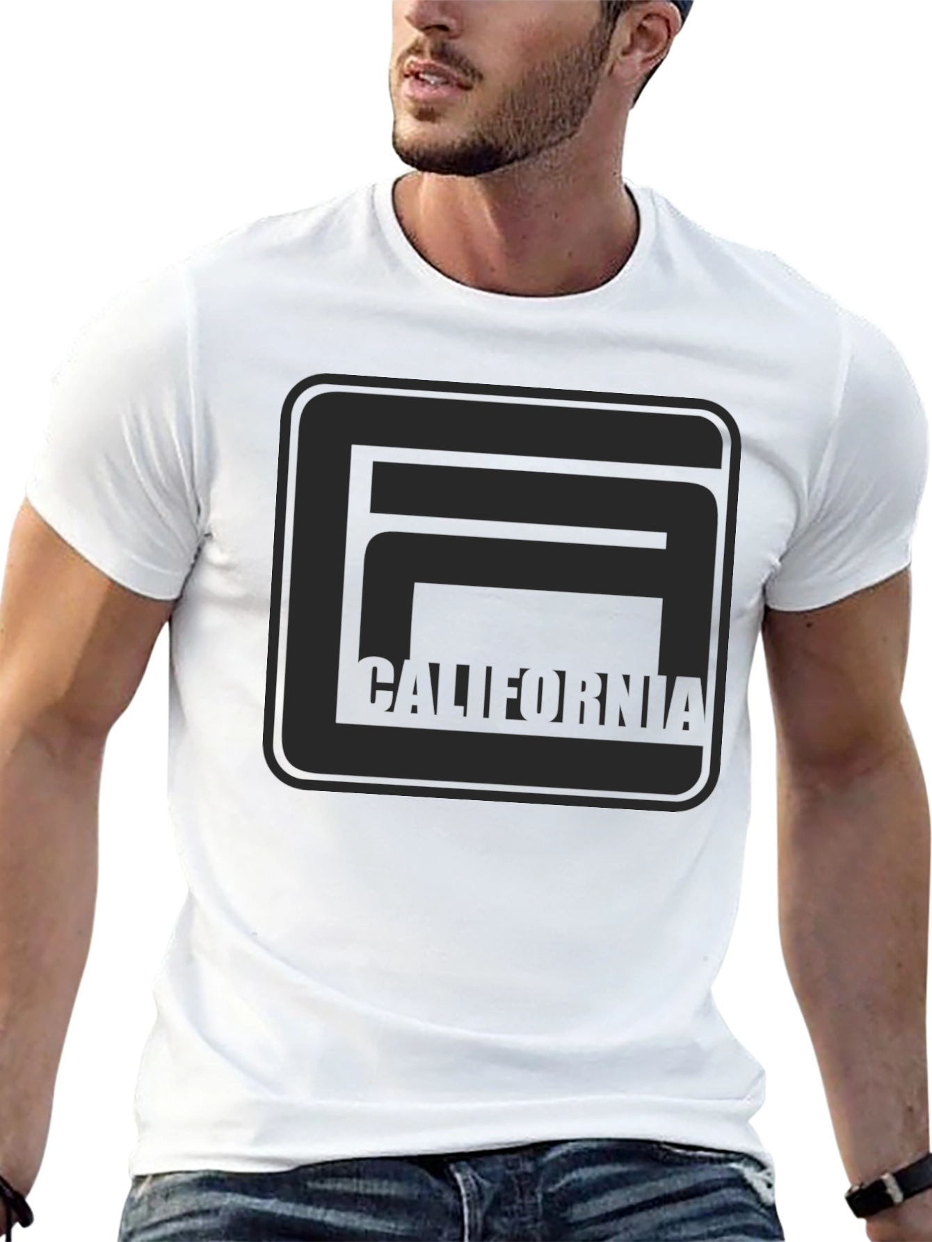 California Graphic Tee - Modern Black T-Shirt