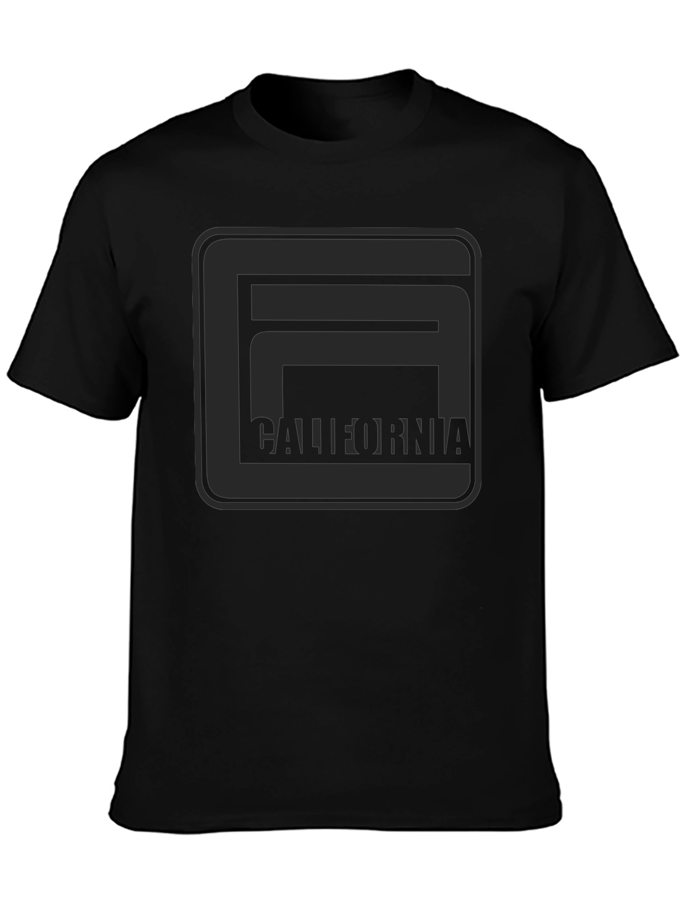 California Graphic Tee - Modern Black T-Shirt