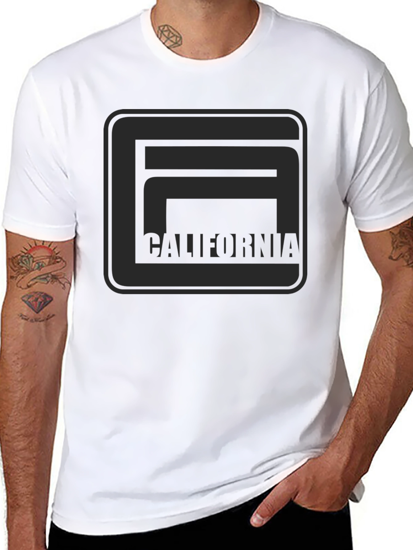 California Graphic Tee - Modern Black T-Shirt