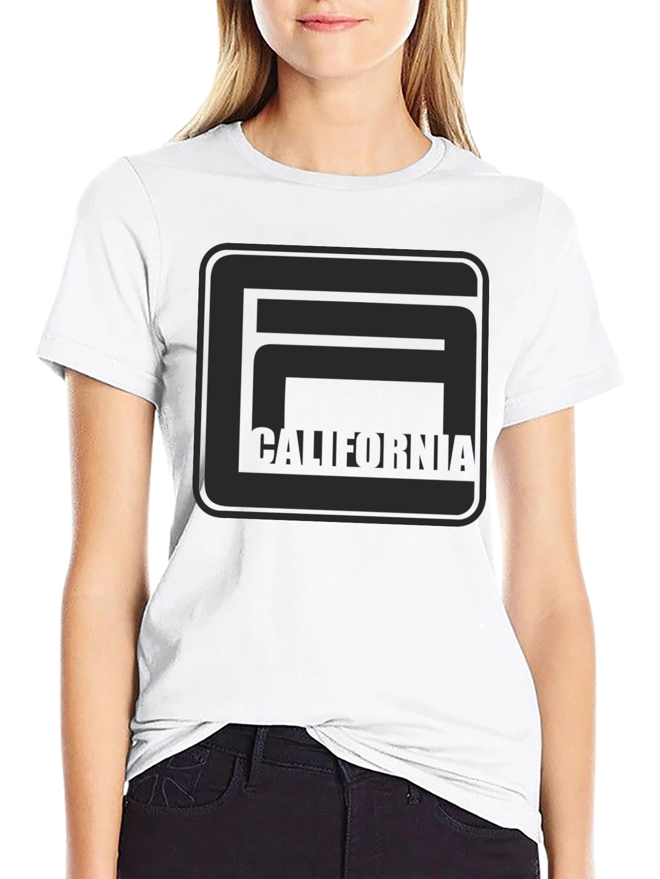 California Graphic Tee - Modern Black T-Shirt