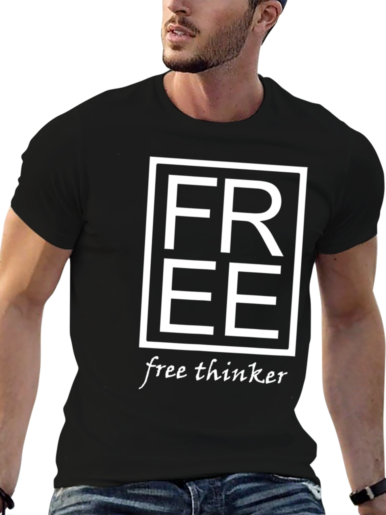 Free Thinker Graphic T-Shirt - Black