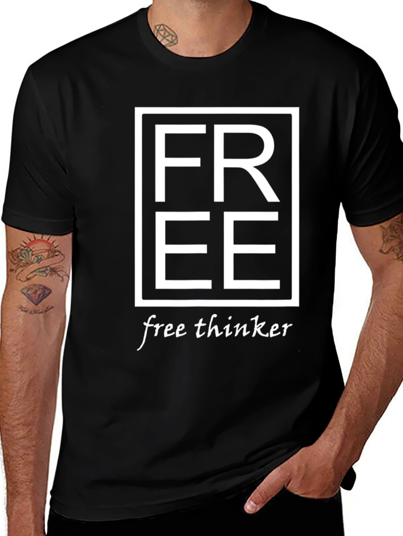 Free Thinker Graphic T-Shirt - Black