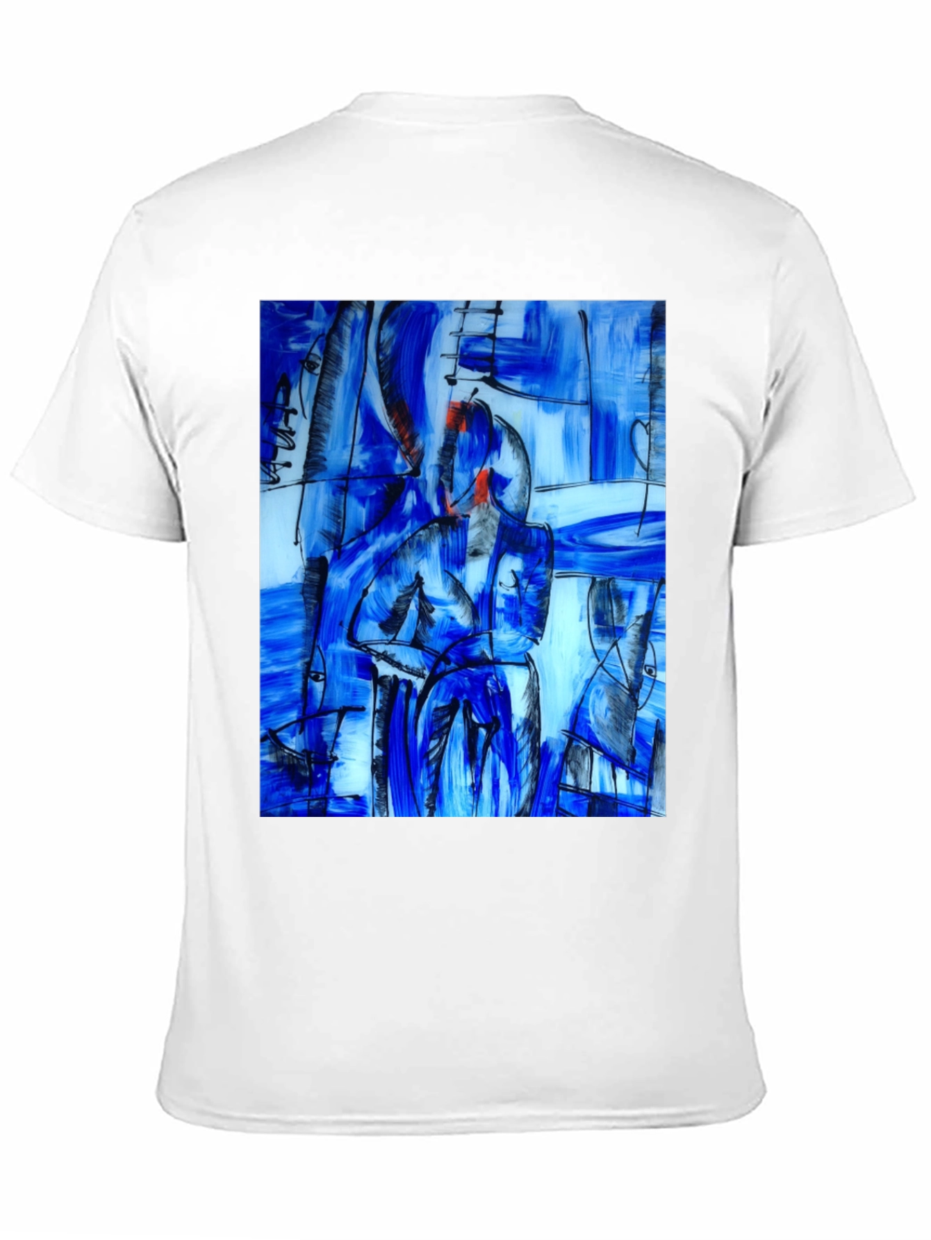 Abstract Art Print Black T-Shirt