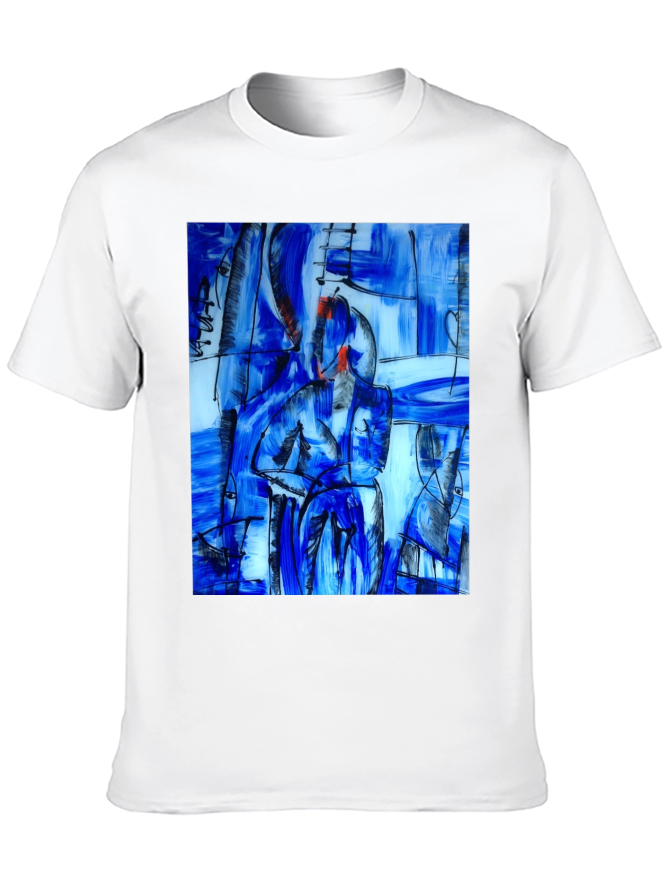 Abstract Art Print Black T-Shirt