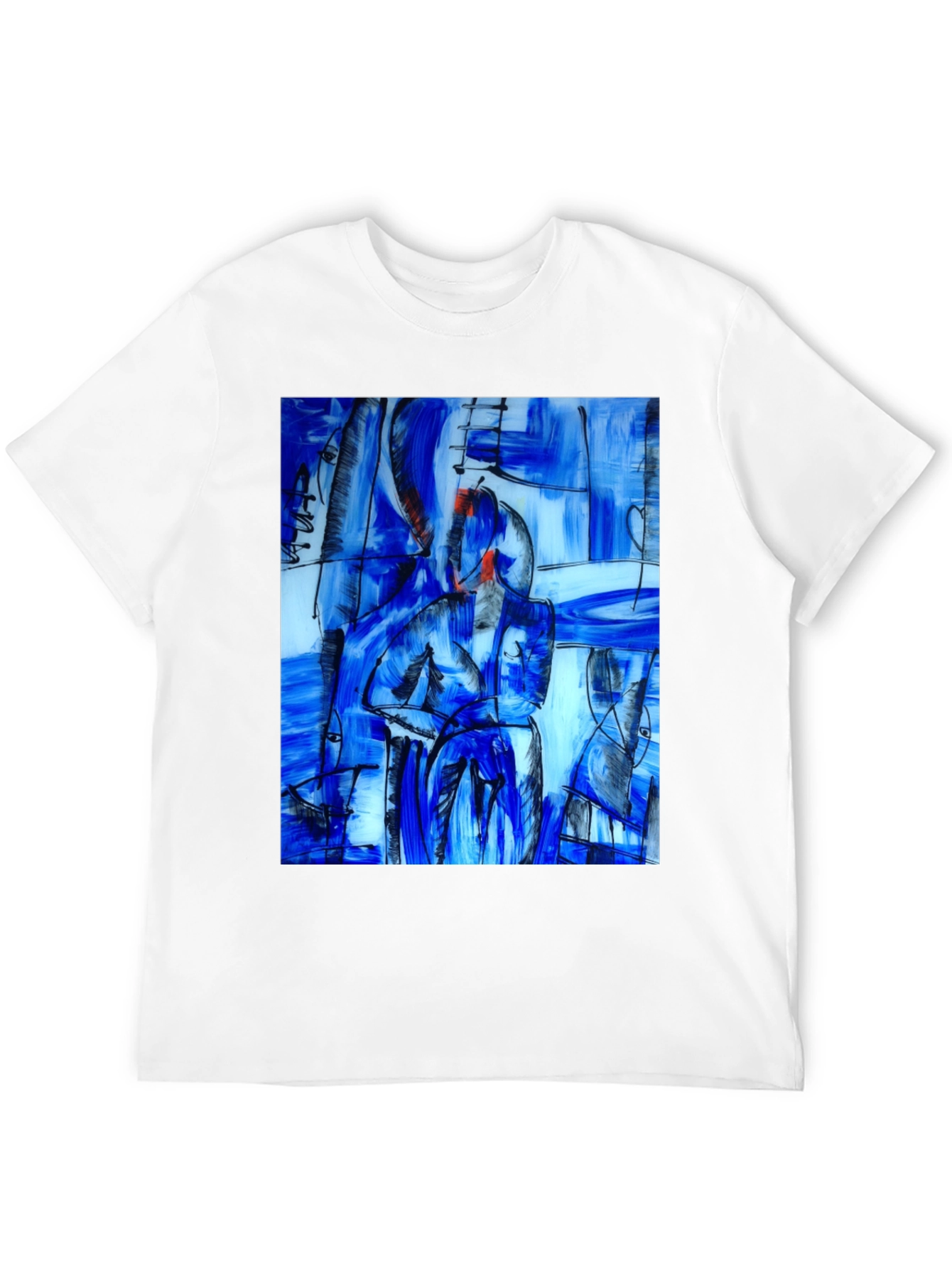 Abstract Art Print Black T-Shirt