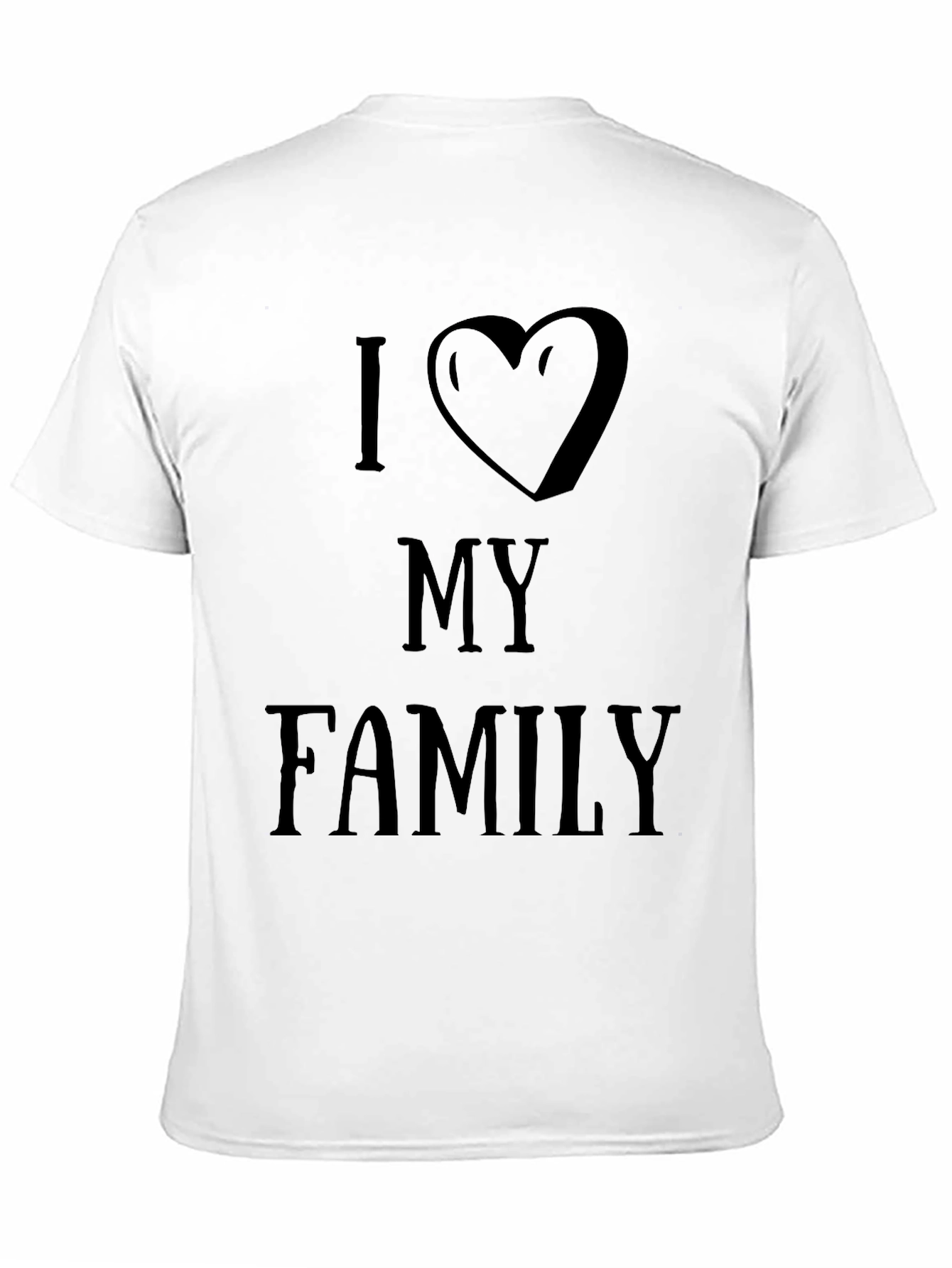 I Love My Family Black Graphic Tee