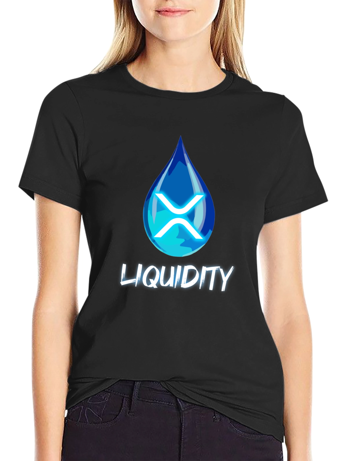 Liquidity XRP Crypto Black T-Shirt