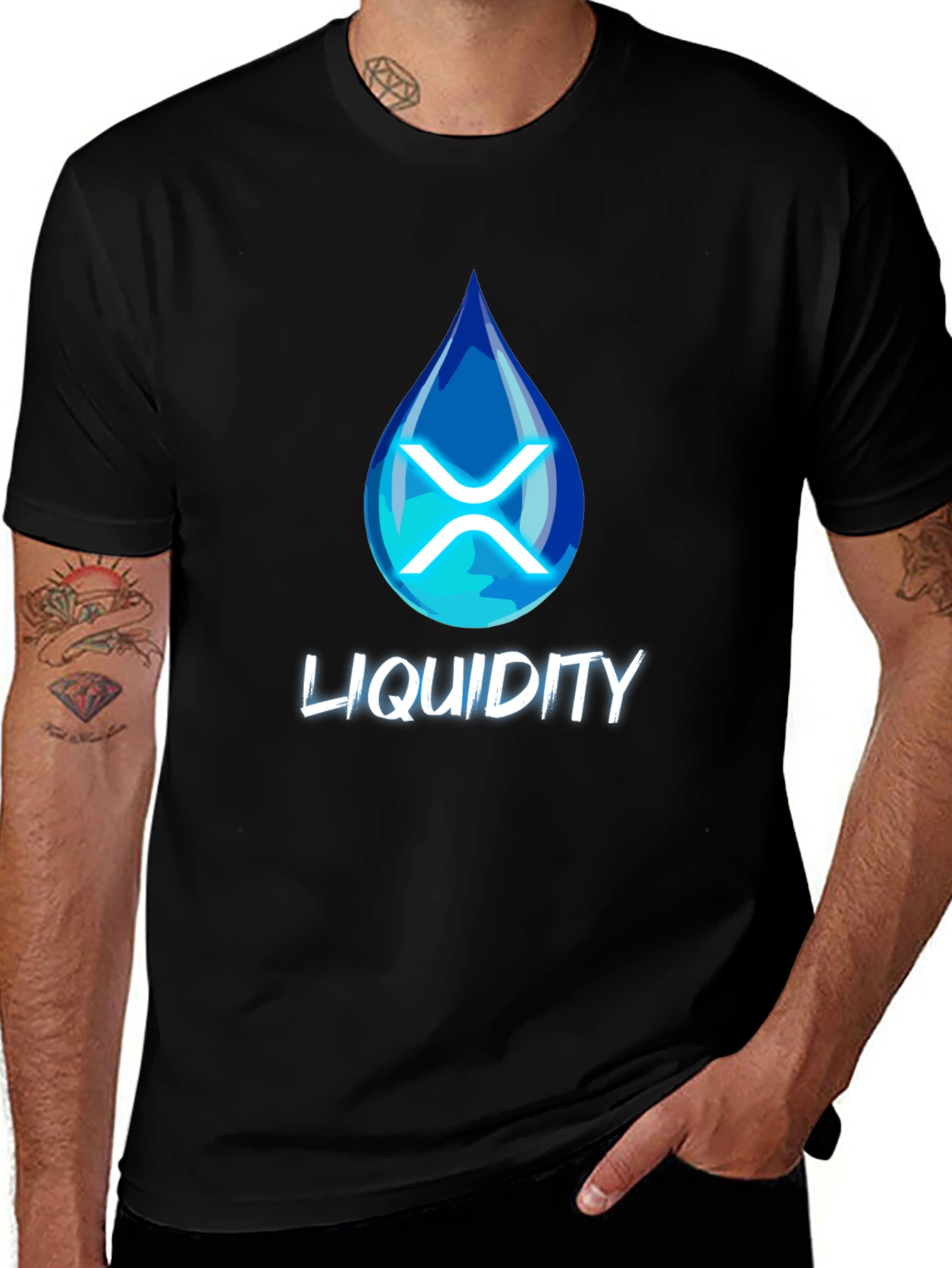 Liquidity XRP Crypto Black T-Shirt