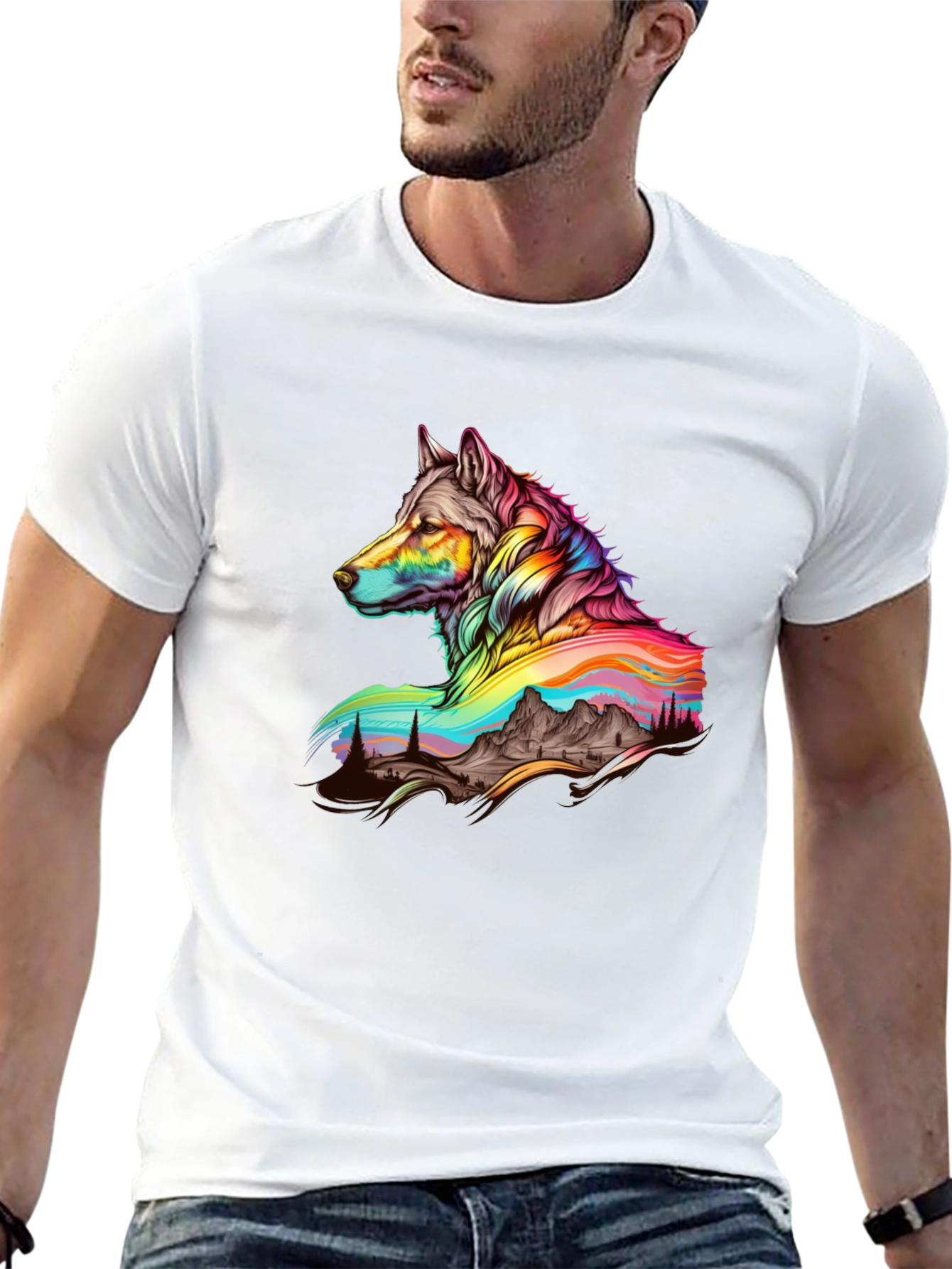 Wolf & Mountain Graphic Tee