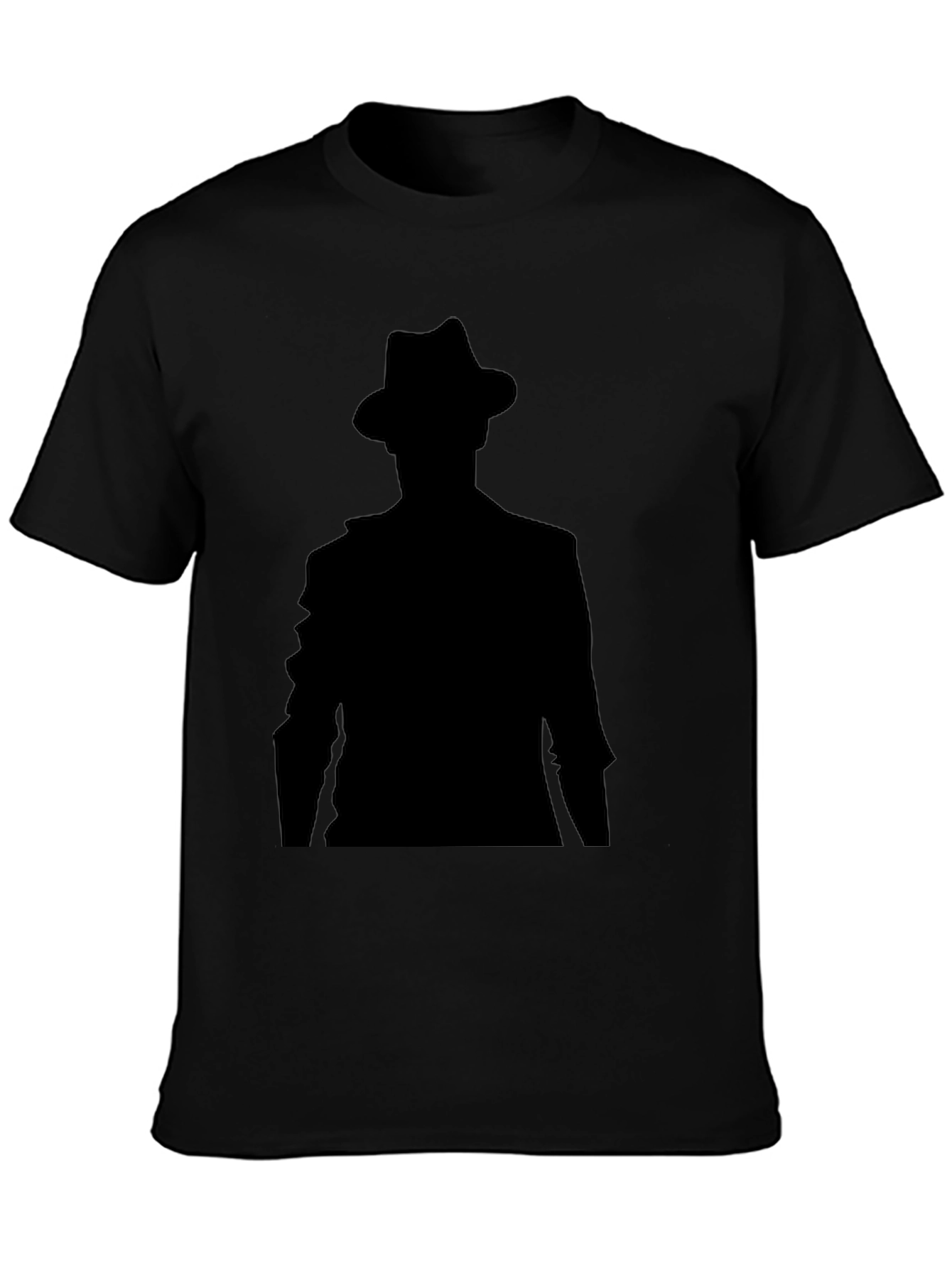 Mens Black Silhouette Graphic T-Shirt