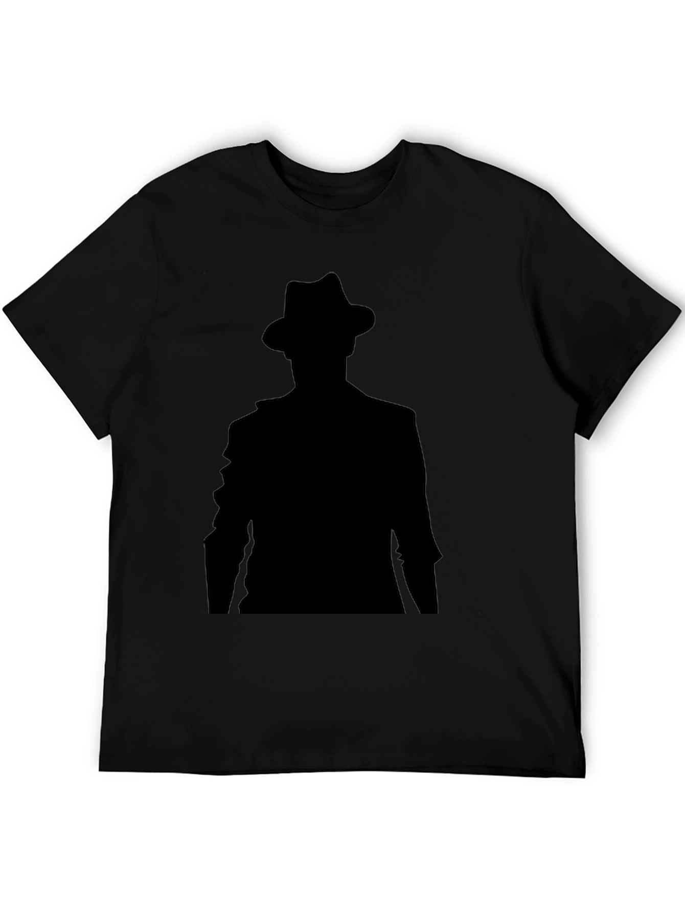 Mens Black Silhouette Graphic T-Shirt