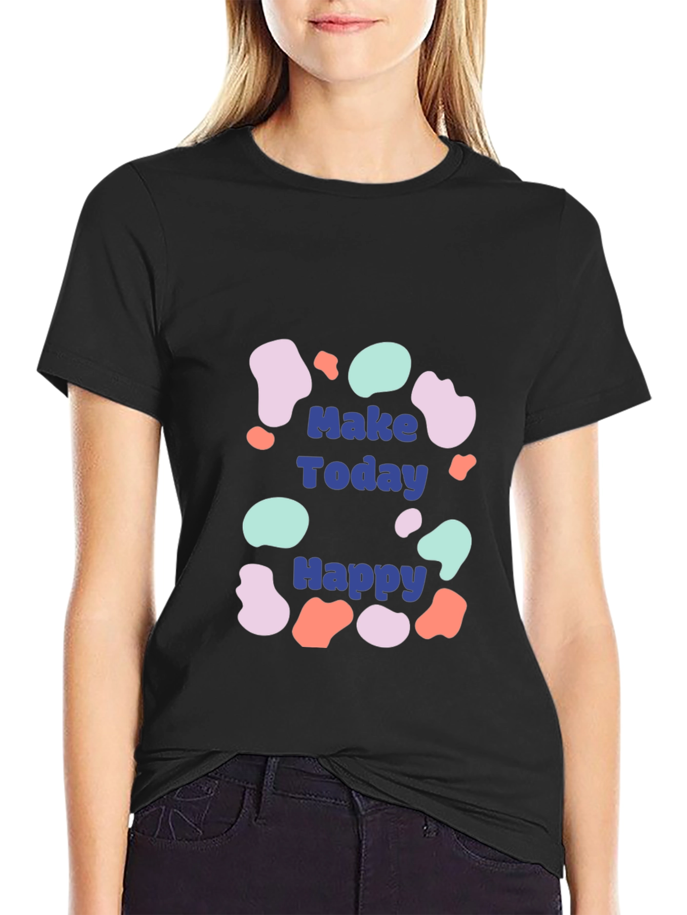 Make Today Happy Graphic Tee - Stylish Comfort