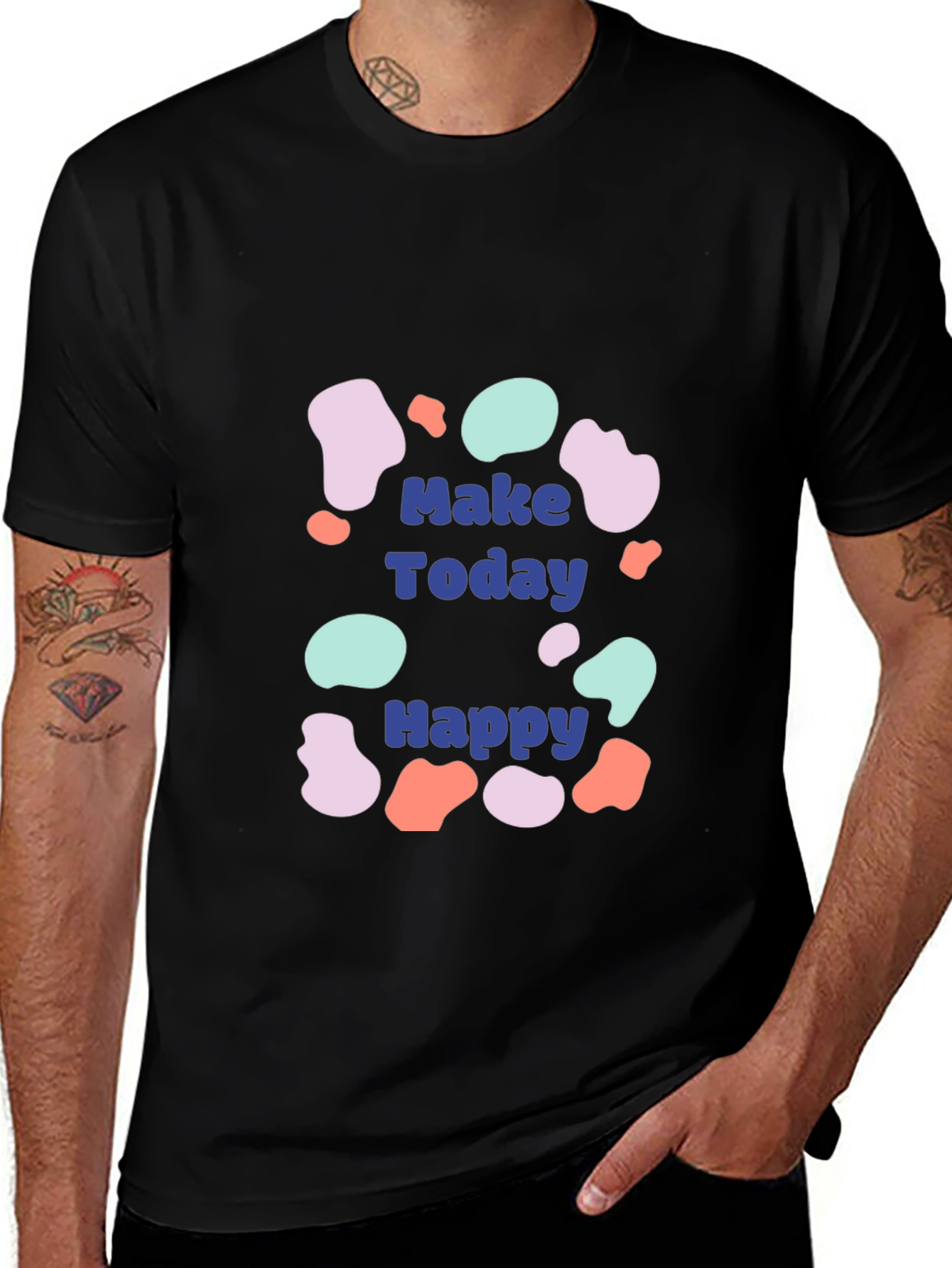 Make Today Happy Graphic Tee - Stylish Comfort