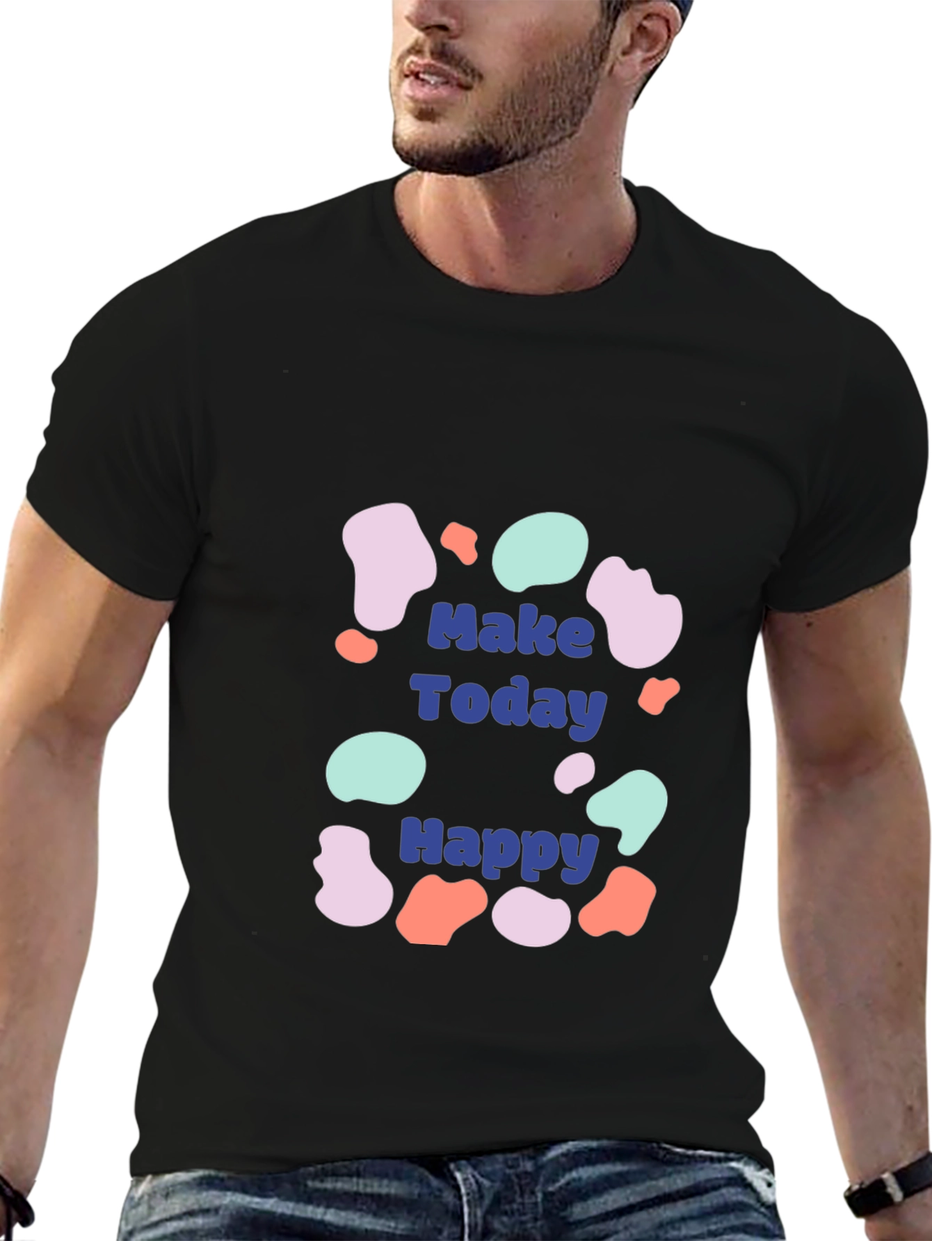 Make Today Happy Graphic Tee - Stylish Comfort