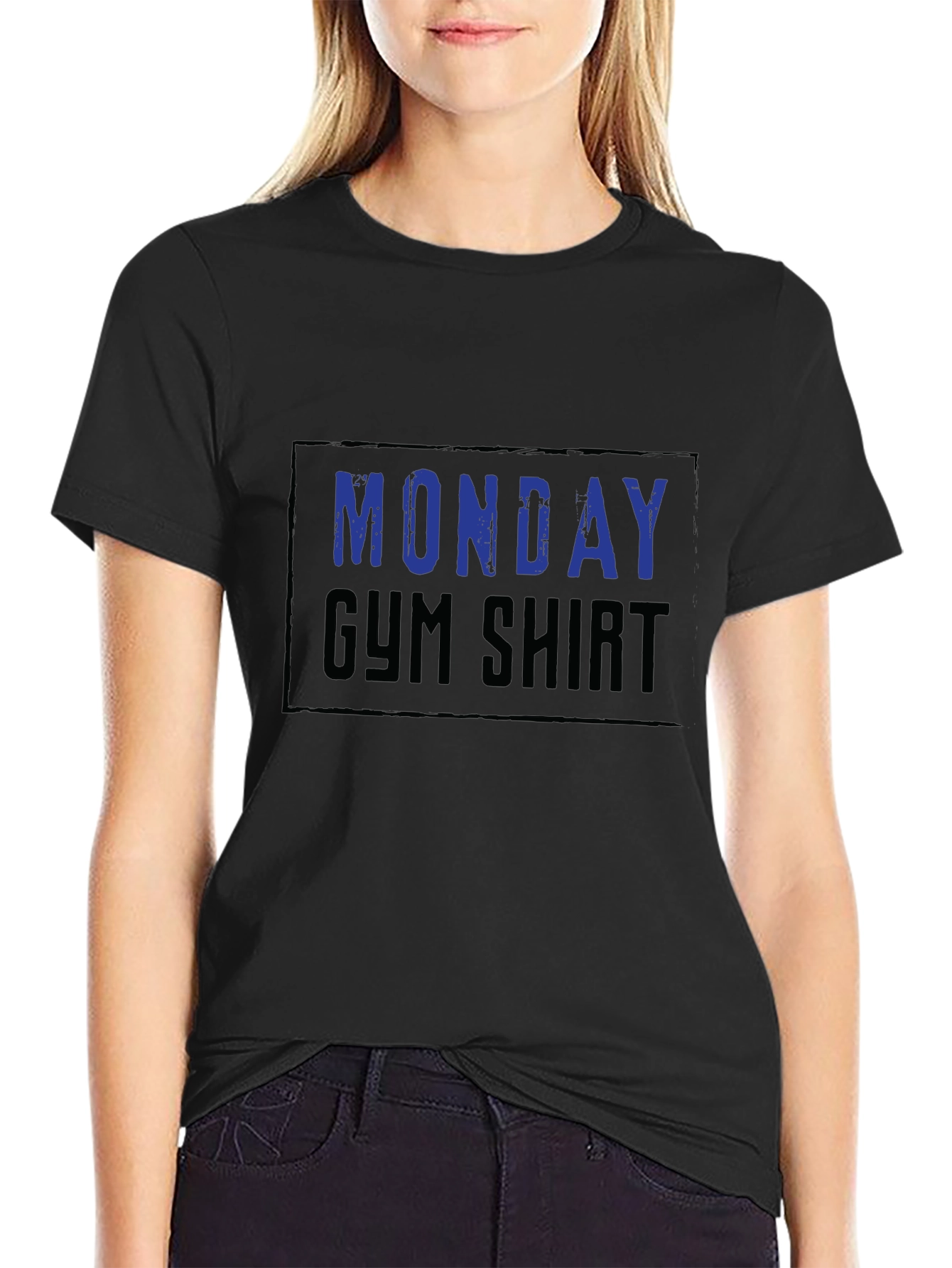 Monday Gym Shirt - Mens Black Graphic Tee
