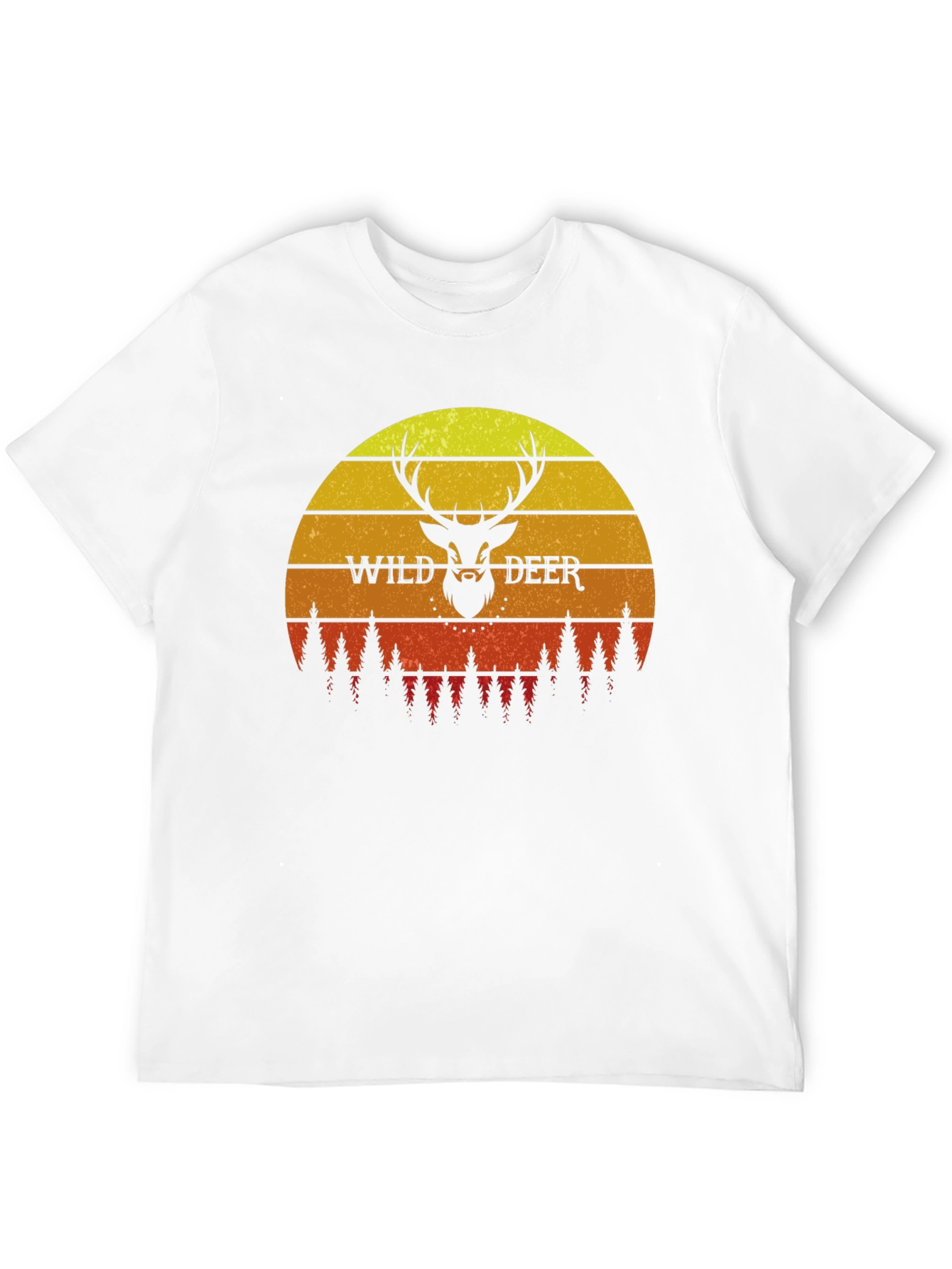 Wild Deer Sunset Graphic T-Shirt - Nature Lover Tee