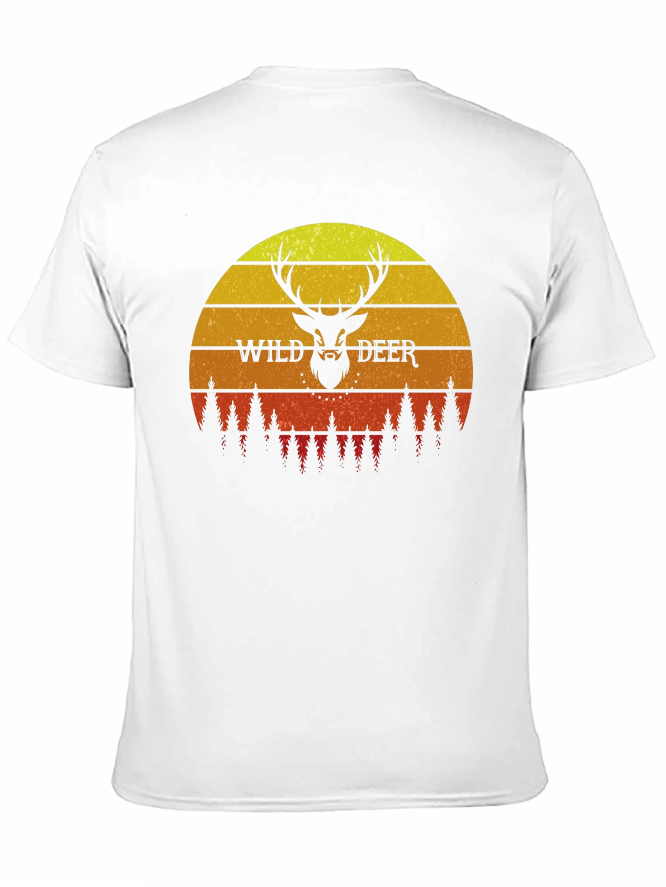 Wild Deer Sunset Graphic T-Shirt - Nature Lover Tee