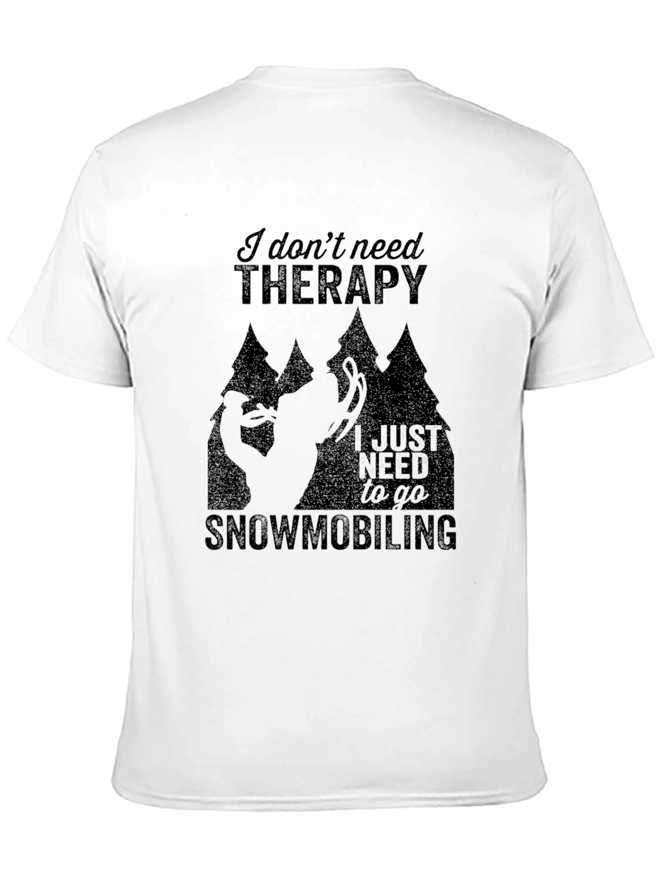 Snowmobiling Therapy Tee - Black