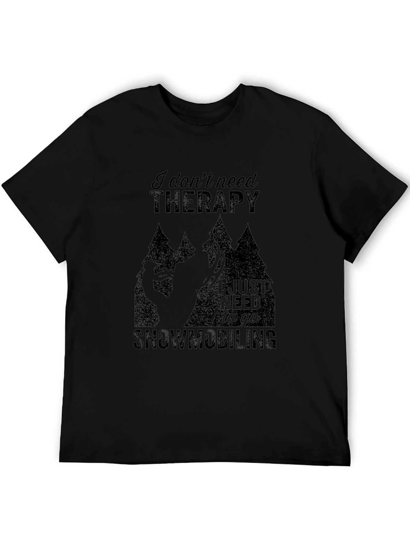Snowmobiling Therapy Tee - Black