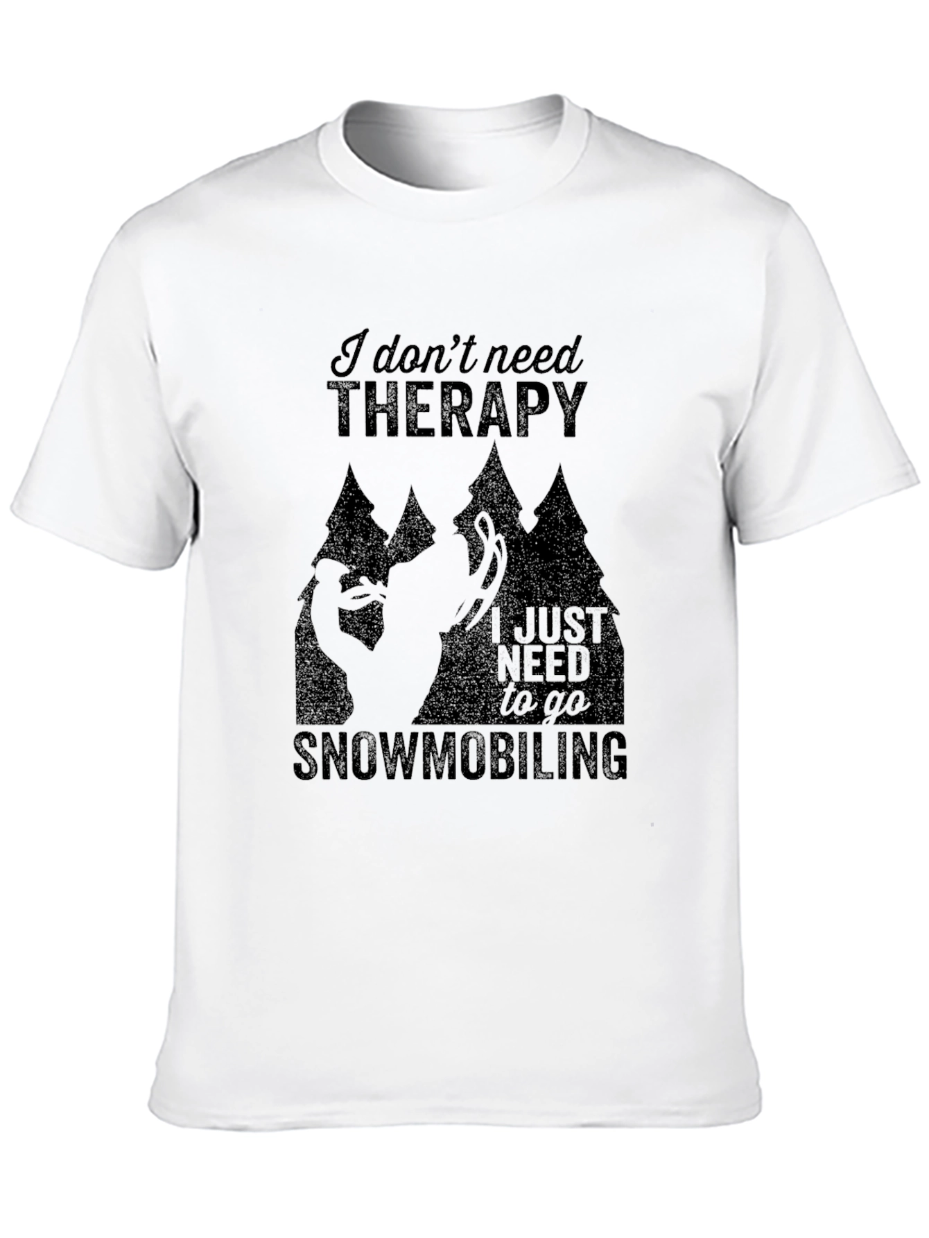 Snowmobiling Therapy Tee - Black