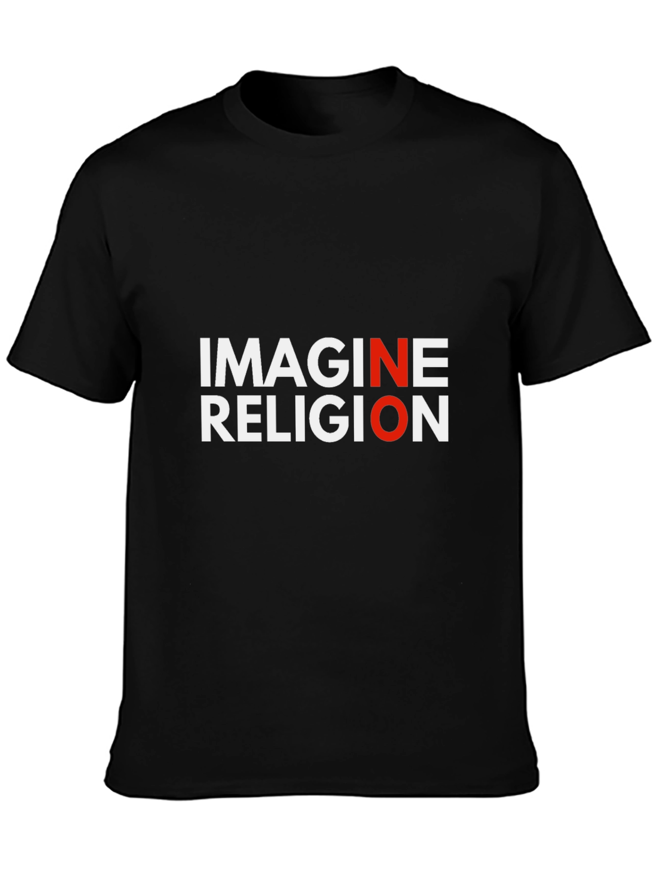 Imagine No Religion Black Graphic Tee