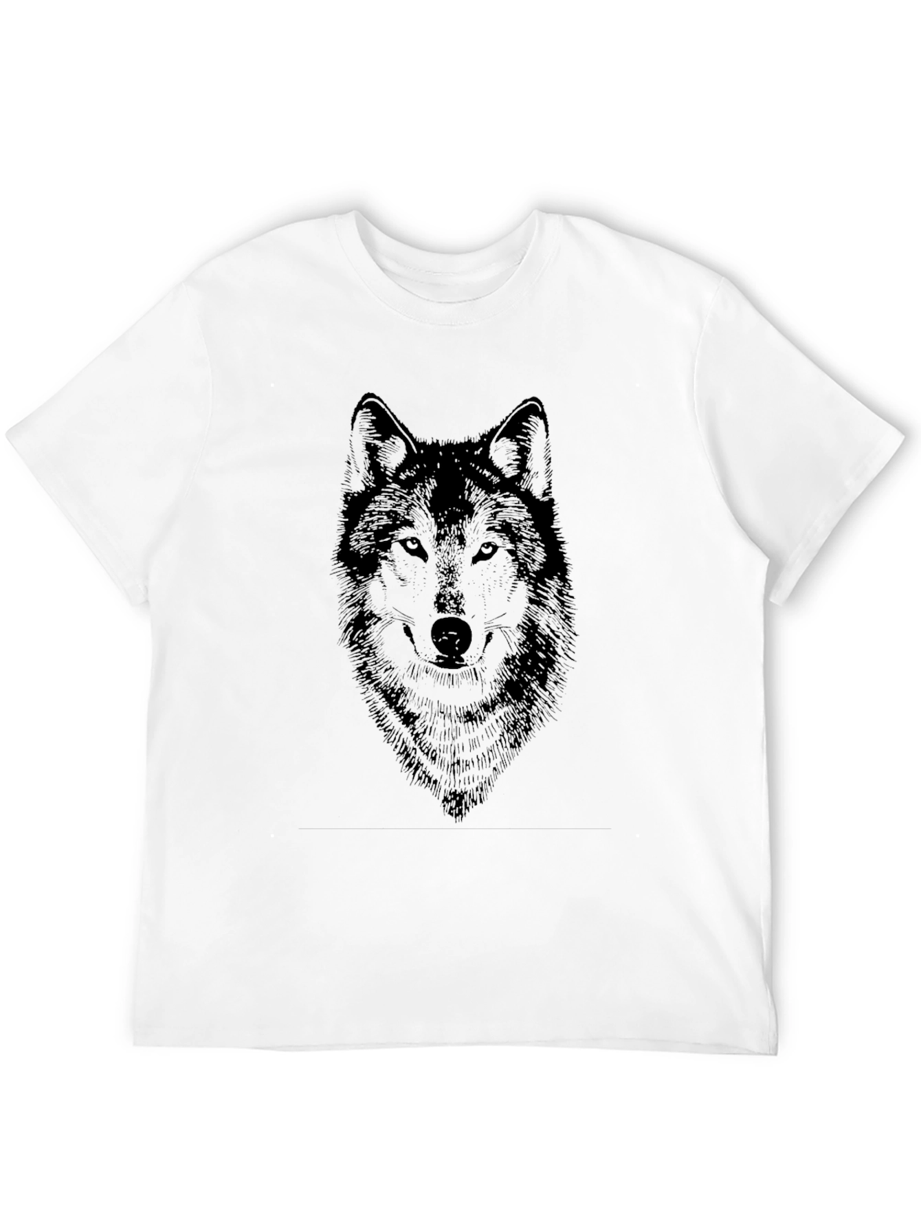 Mens Black Wolf Graphic Tee - Fierce Style