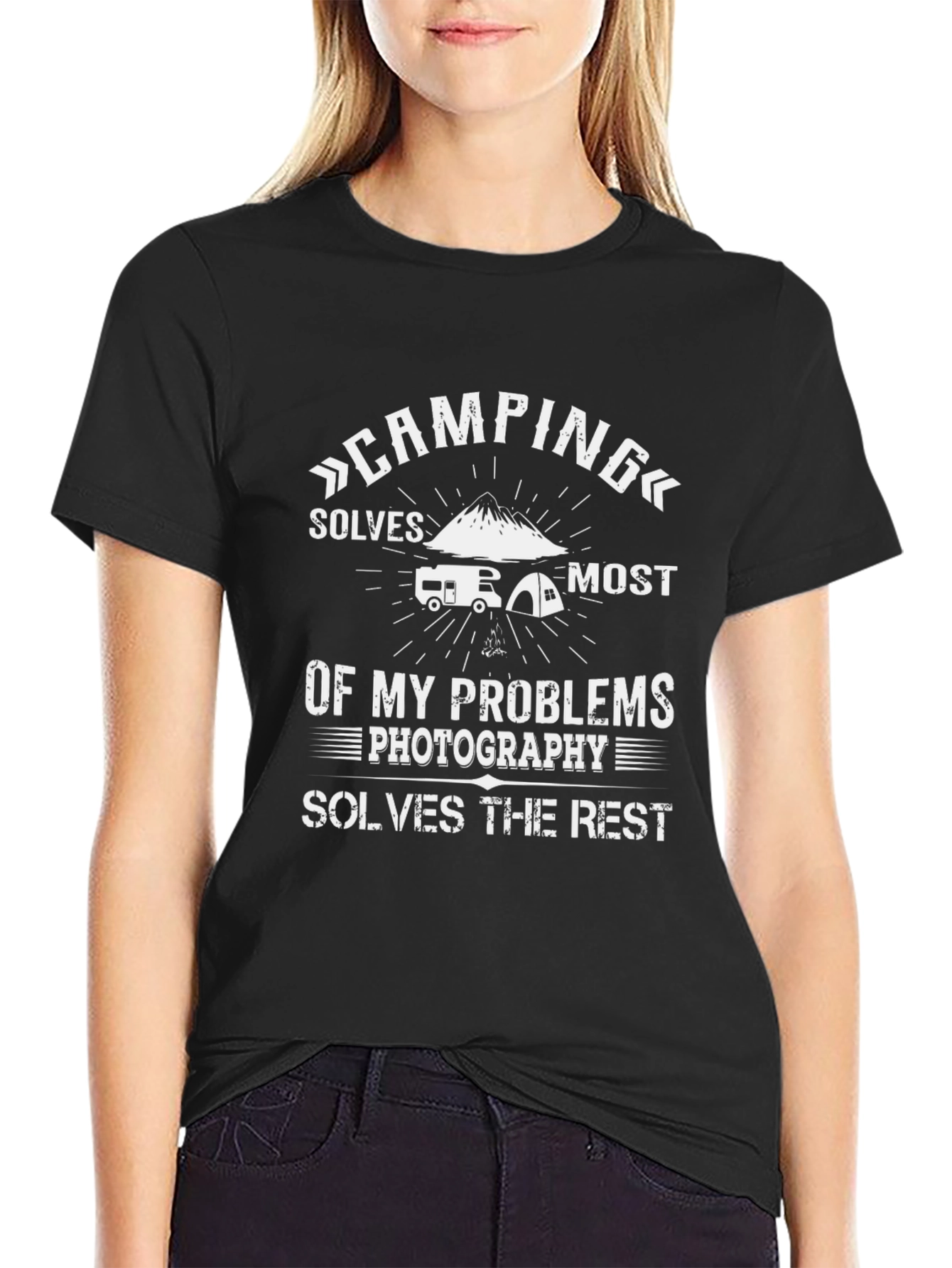Camping Solves Most Problems T-Shirt