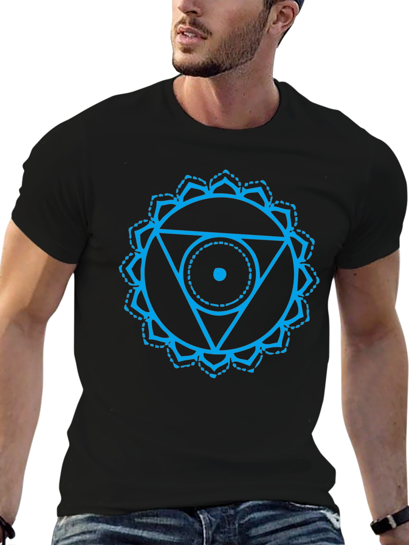Throat Chakra Black Tee