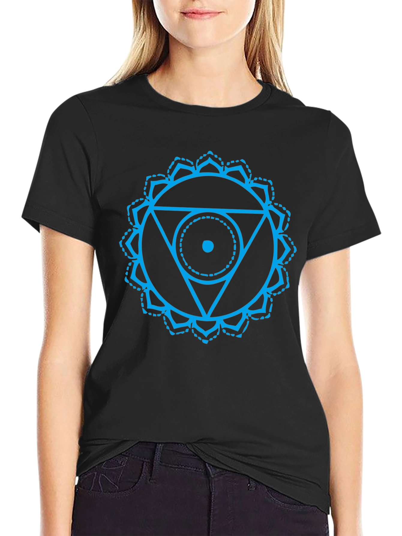 Throat Chakra Black Tee