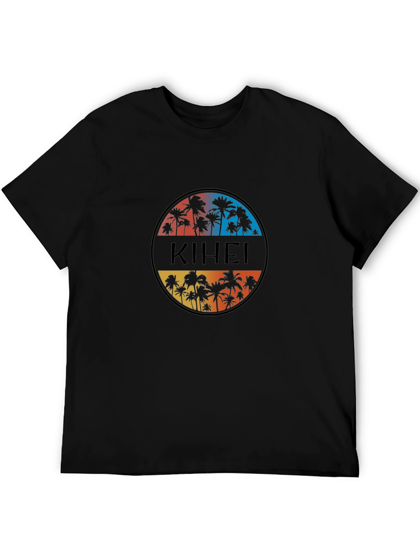 Kihei Palm Tree Graphic Black T-Shirt
