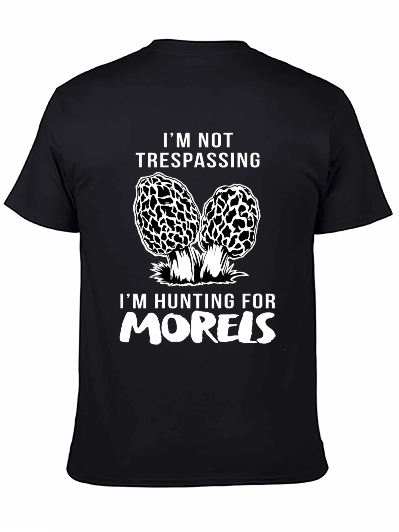 Morel Mushroom Hunting Graphic Tee - Black
