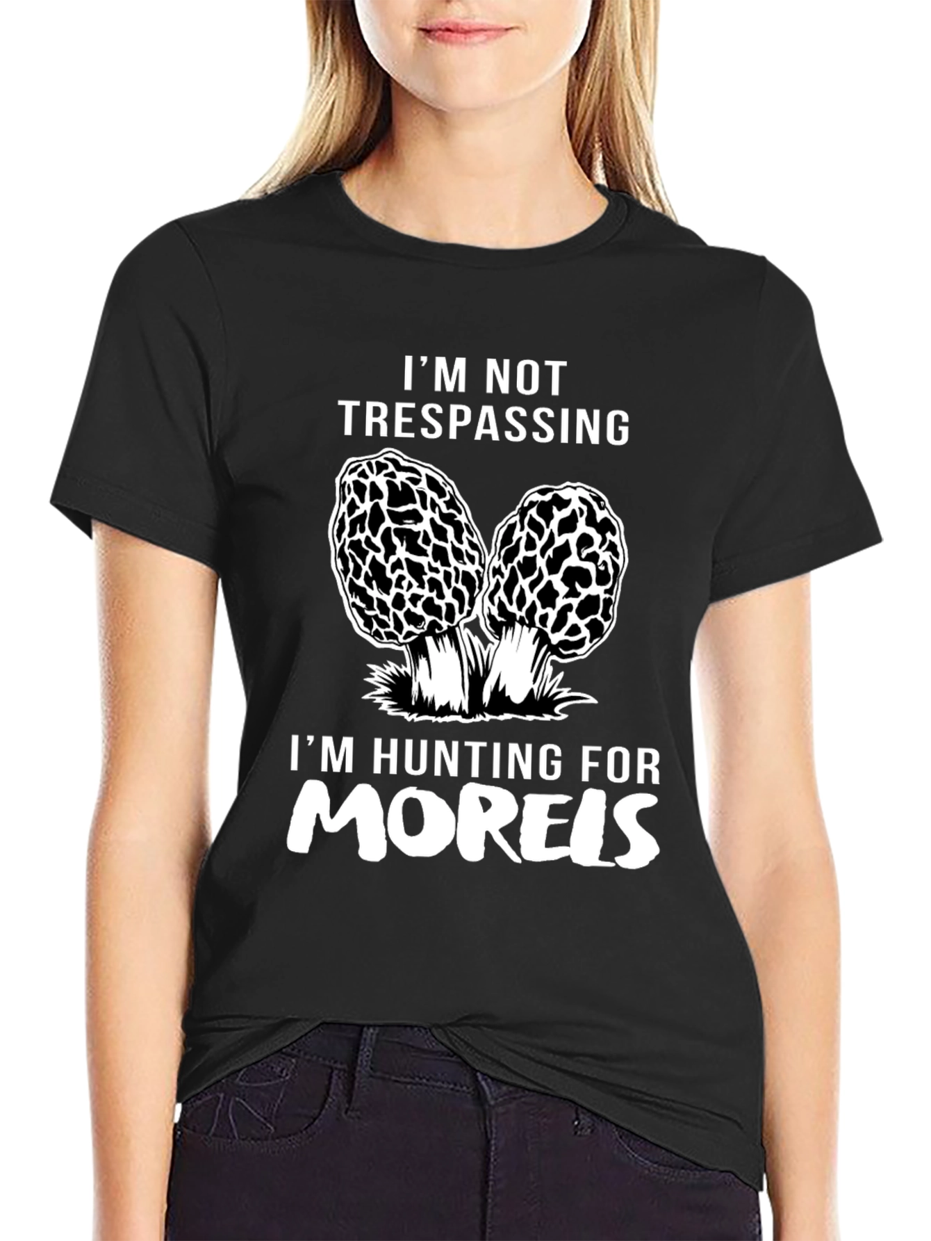 Morel Mushroom Hunting Graphic Tee - Black