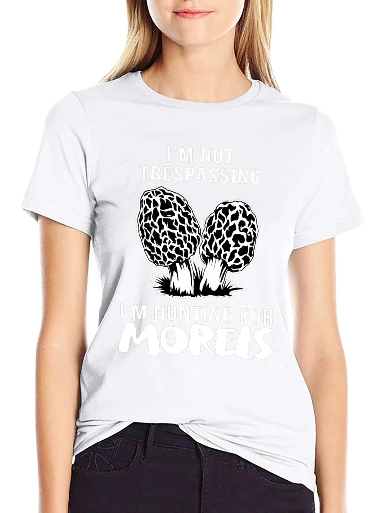 Morel Mushroom Hunting Graphic Tee - Black