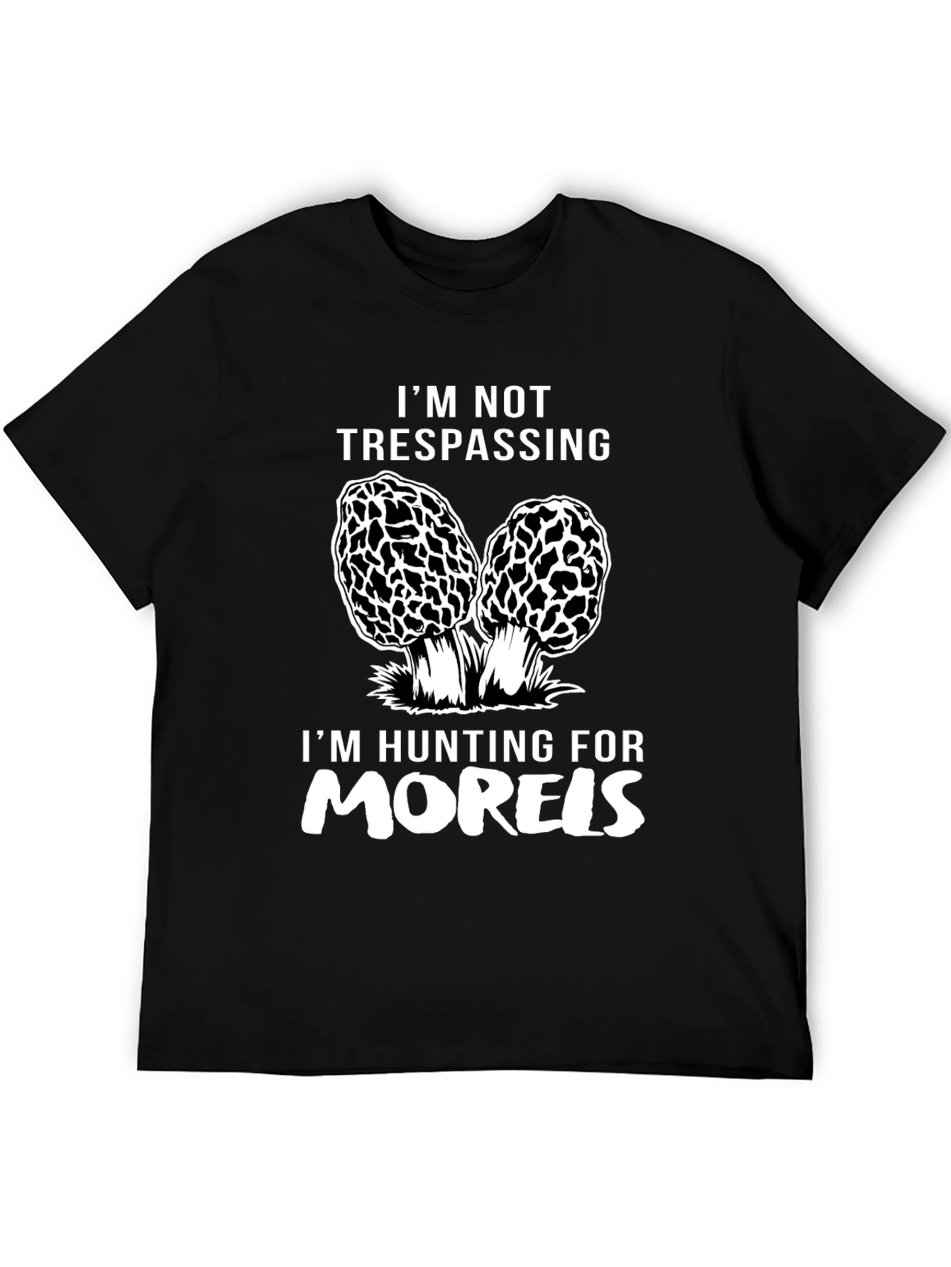Morel Mushroom Hunting Graphic Tee - Black