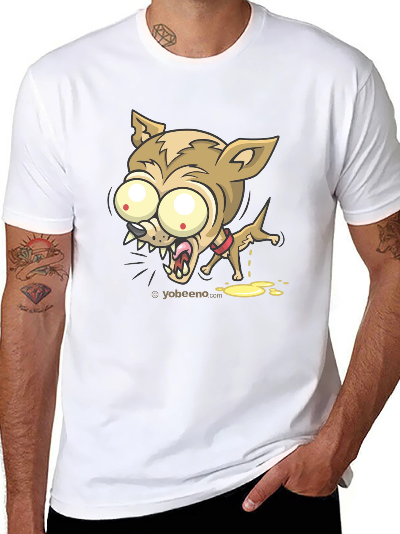 Cartoon Chihuahua Graphic Tee - Black Unisex Shirt